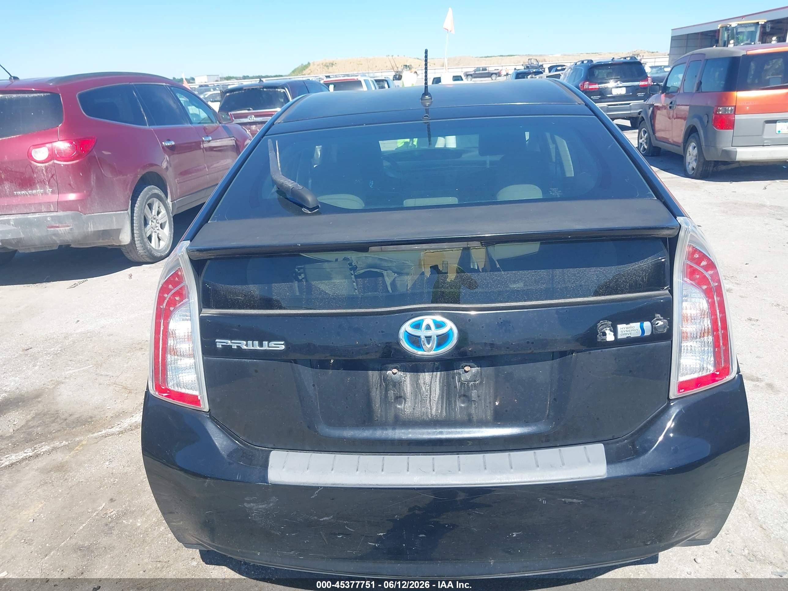 2012 Toyota Prius   Black vin: JTDKN3DU0C5409440