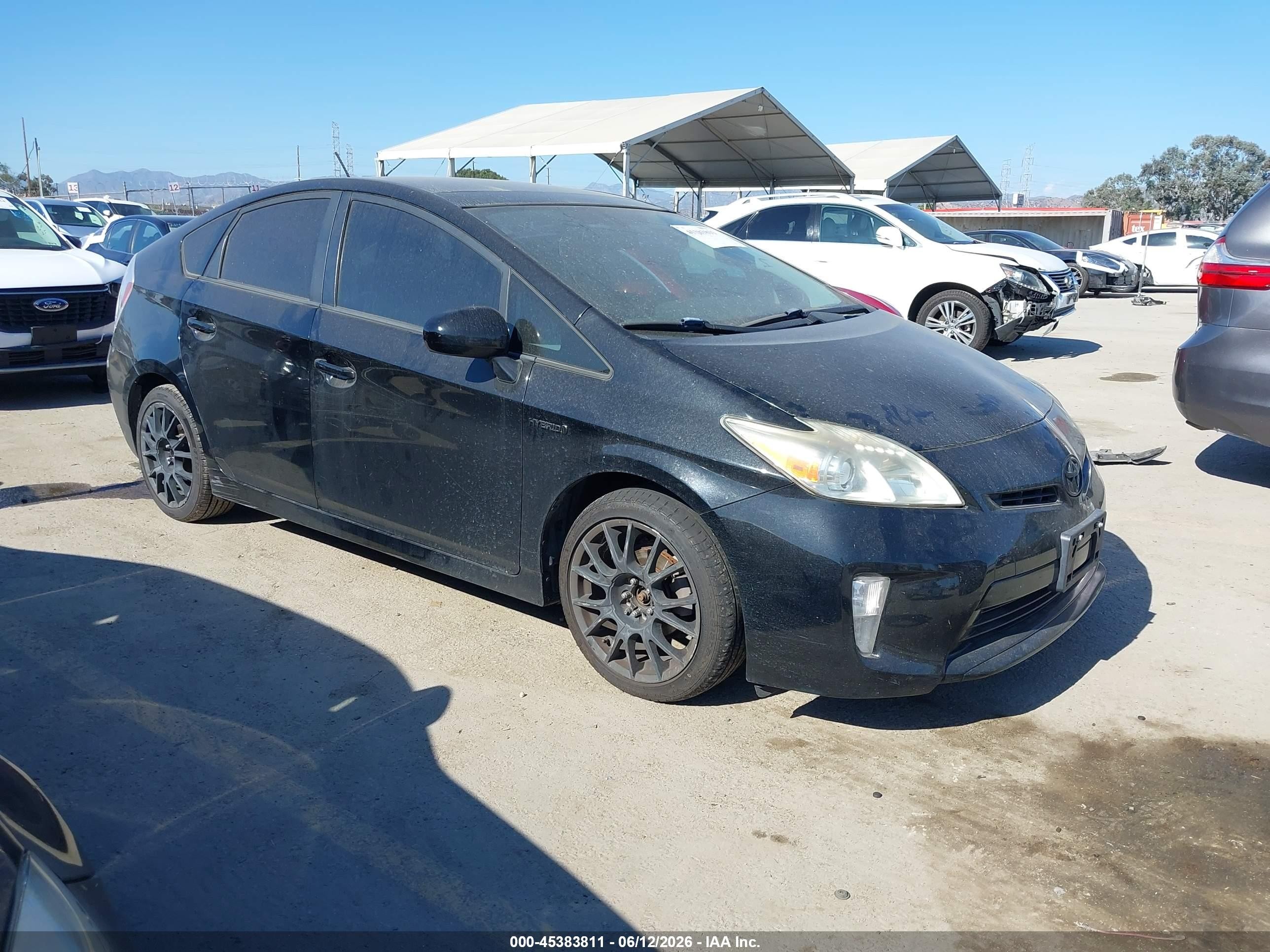 2012 Toyota Prius Four Black vin: JTDKN3DU0C5413083