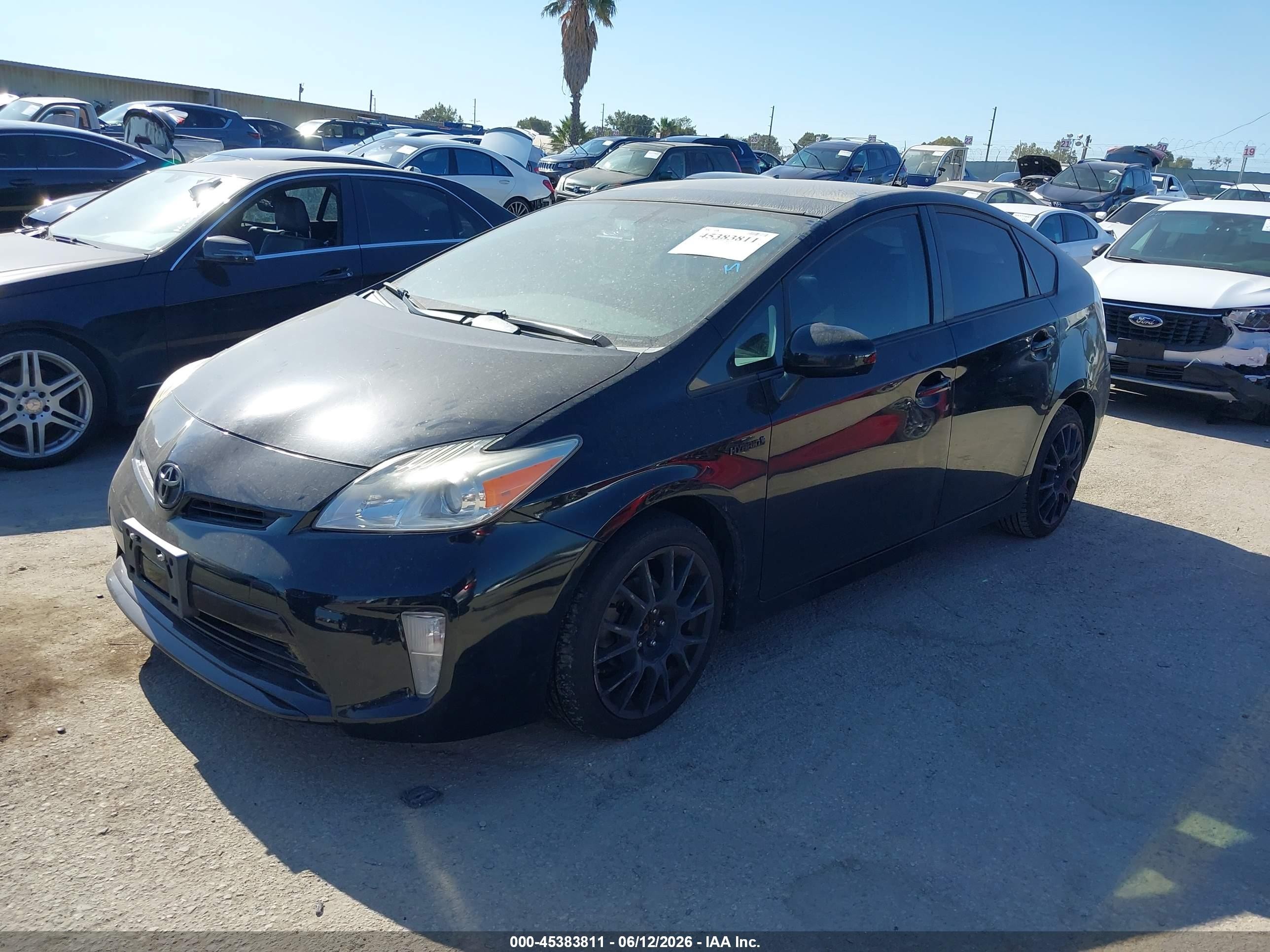 2012 Toyota Prius Four Black vin: JTDKN3DU0C5413083