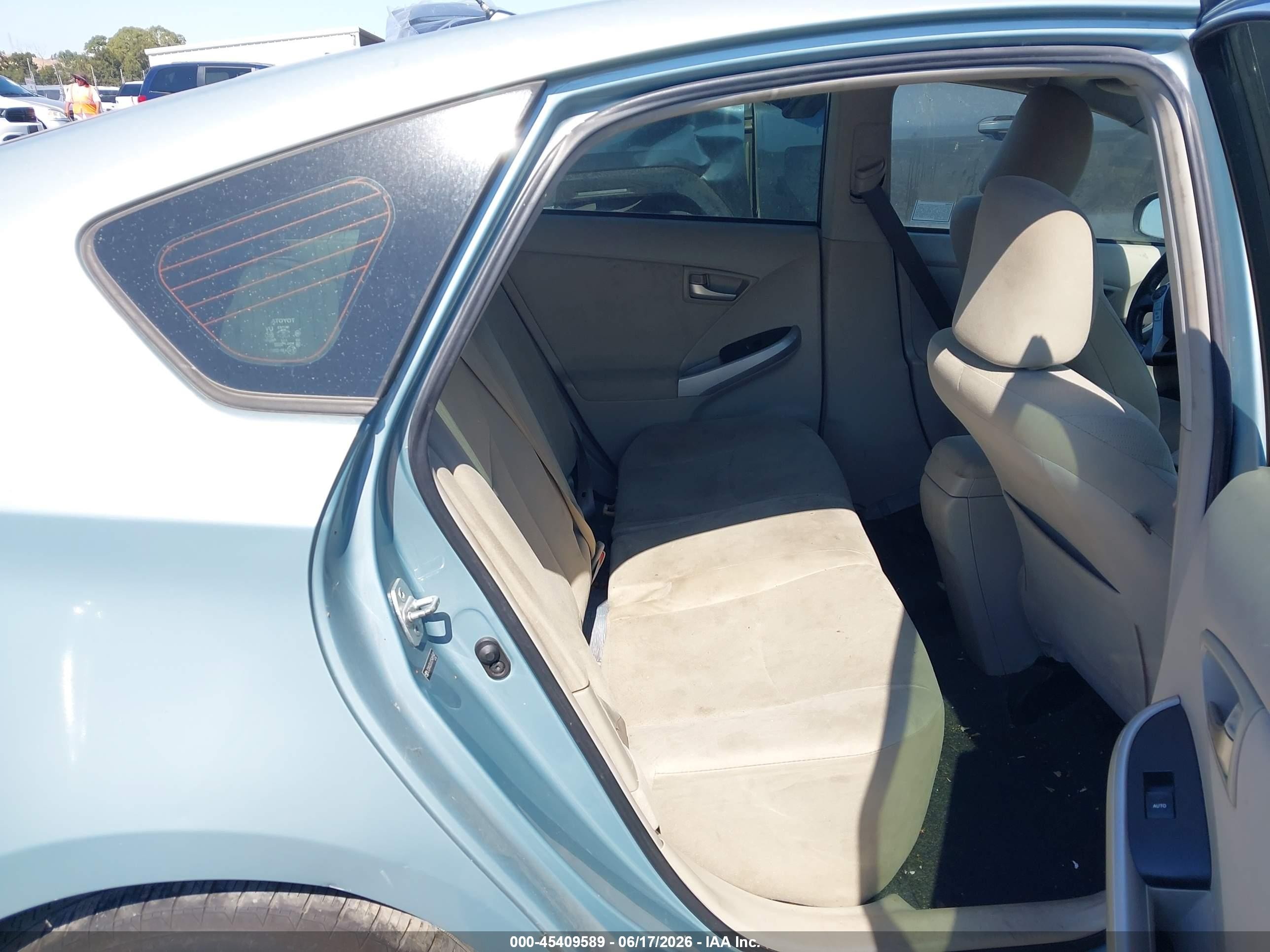 2012 Toyota Prius Two Light Blue vin: JTDKN3DU0C5465541