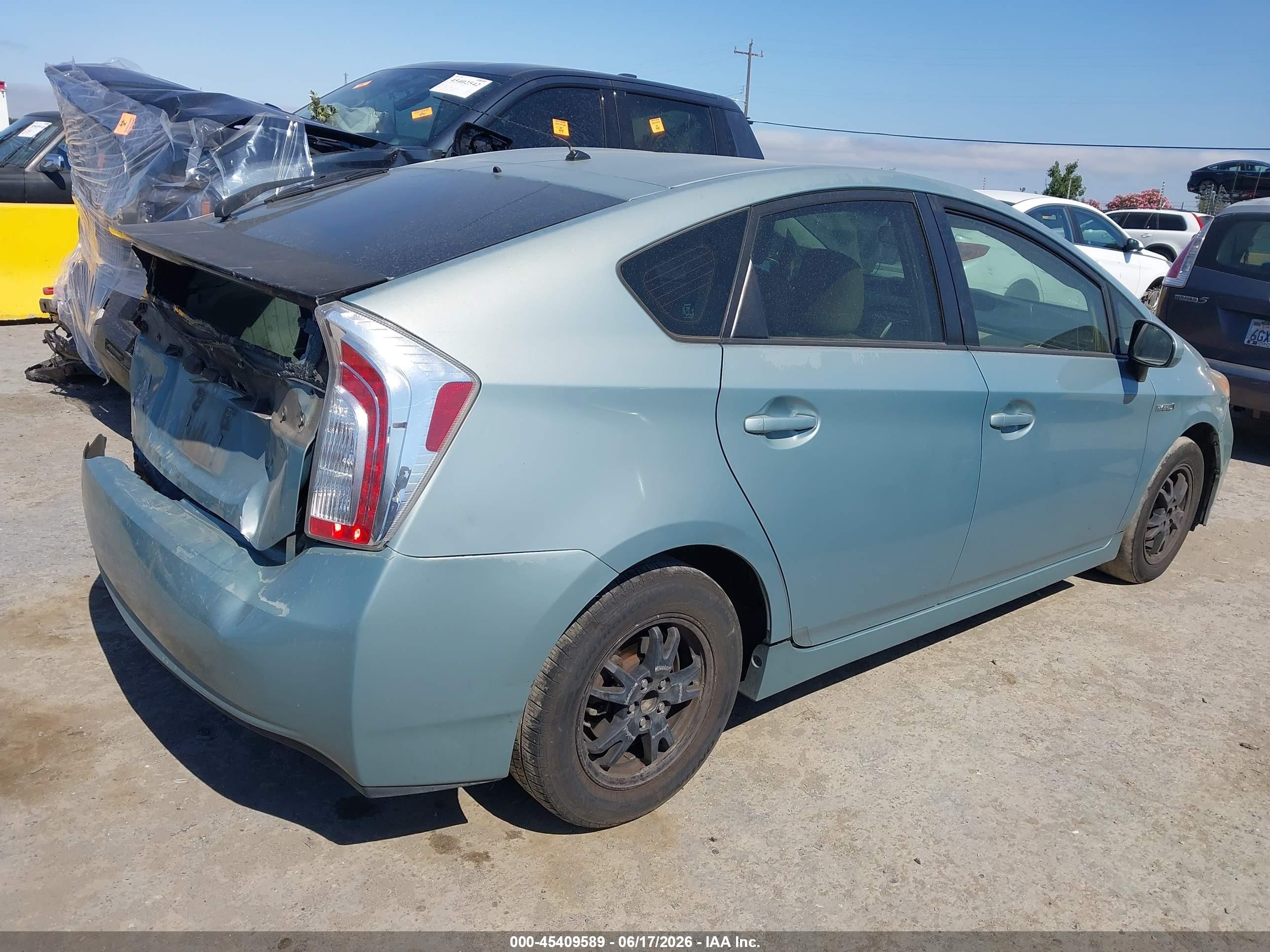 2012 Toyota Prius Two Light Blue vin: JTDKN3DU0C5465541
