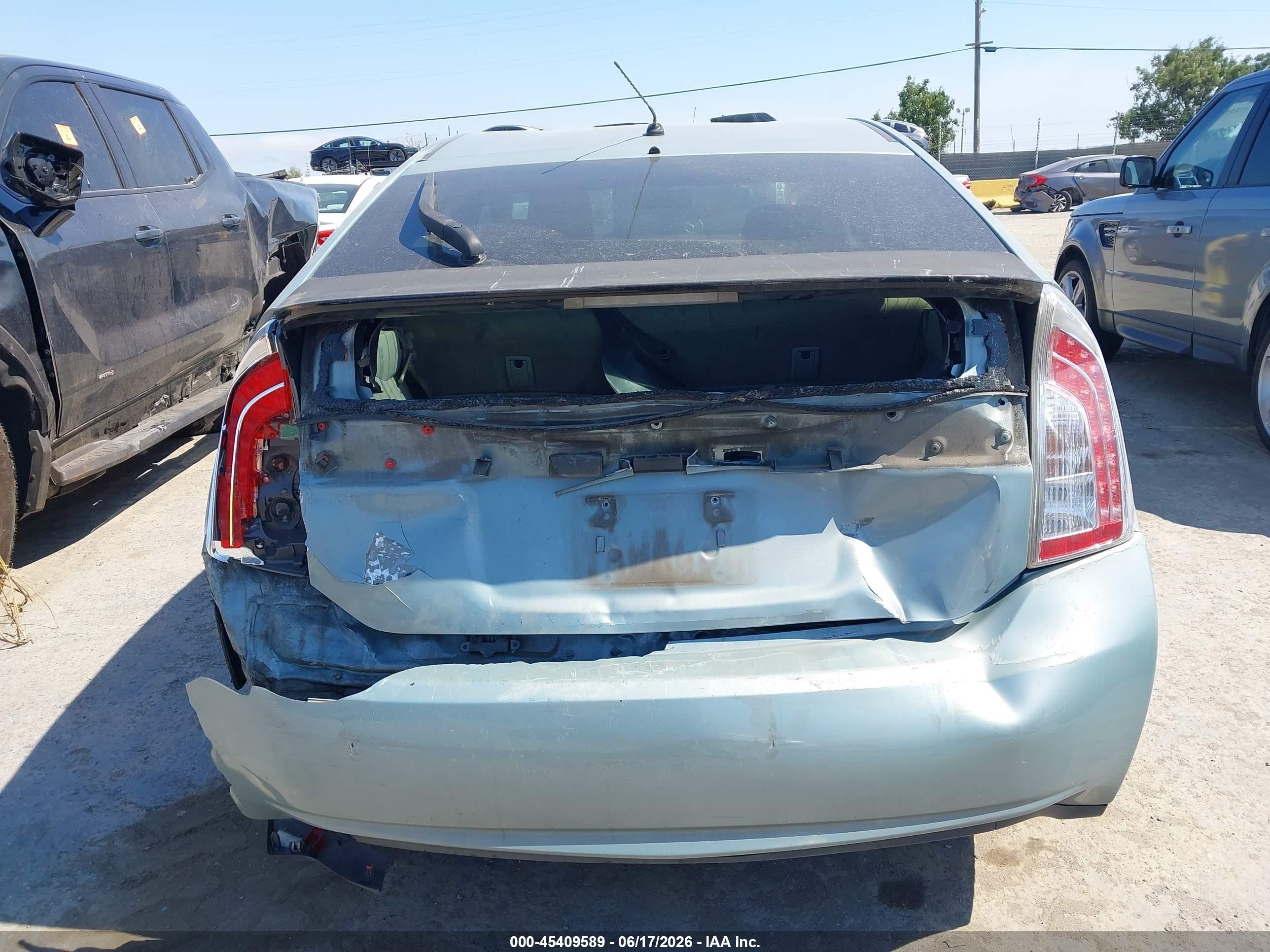 2012 Toyota Prius Two Light Blue vin: JTDKN3DU0C5465541