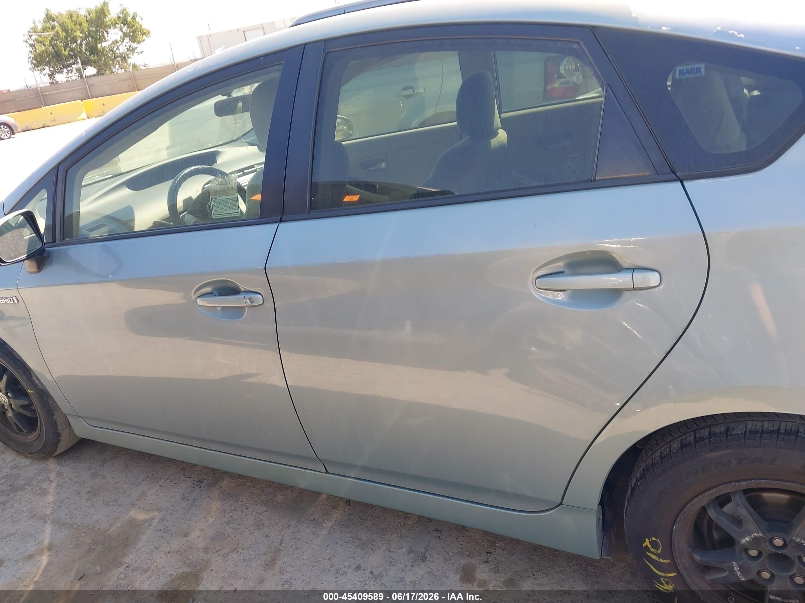2012 Toyota Prius Two Light Blue vin: JTDKN3DU0C5465541