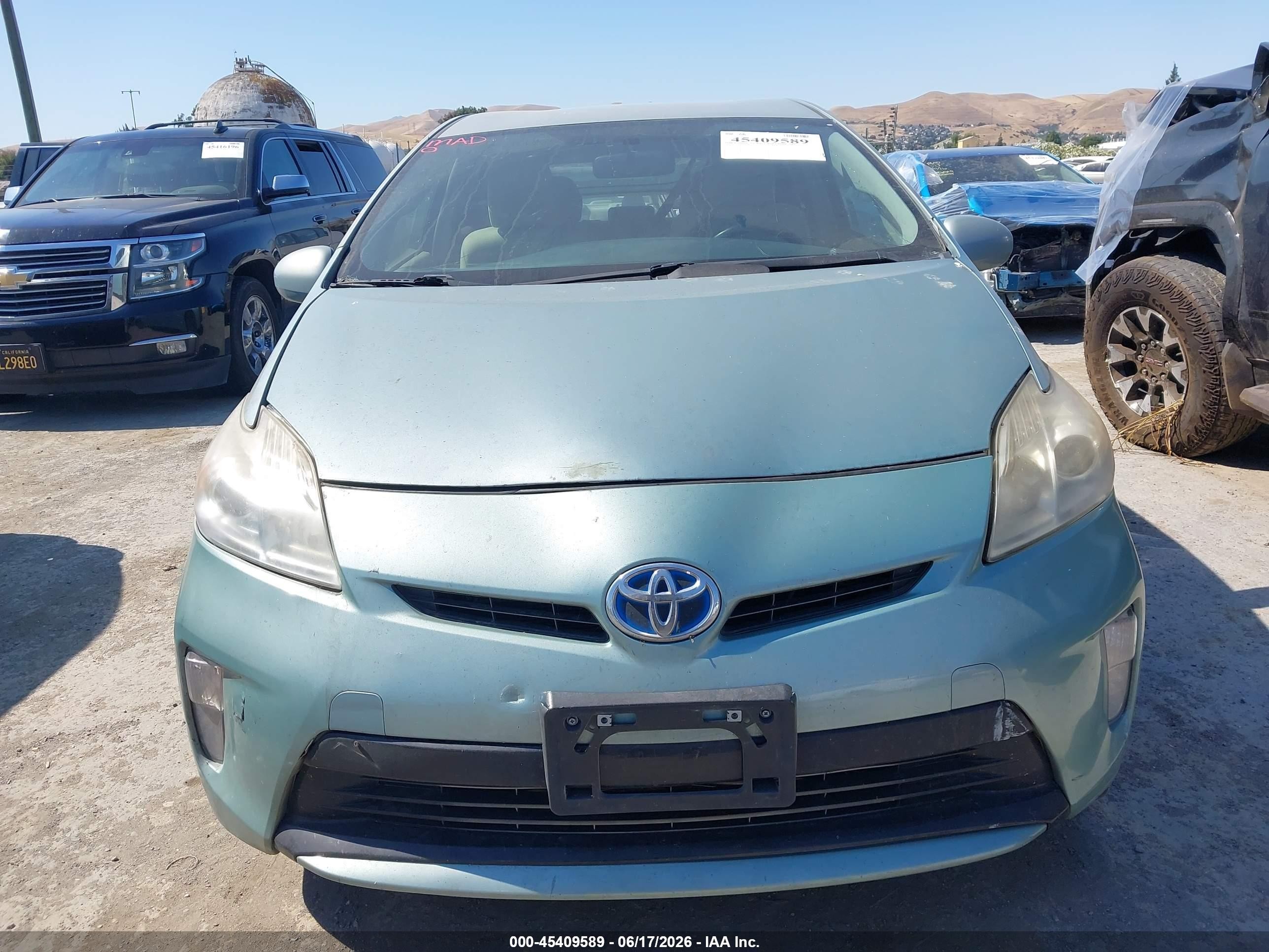 2012 Toyota Prius Two Light Blue vin: JTDKN3DU0C5465541