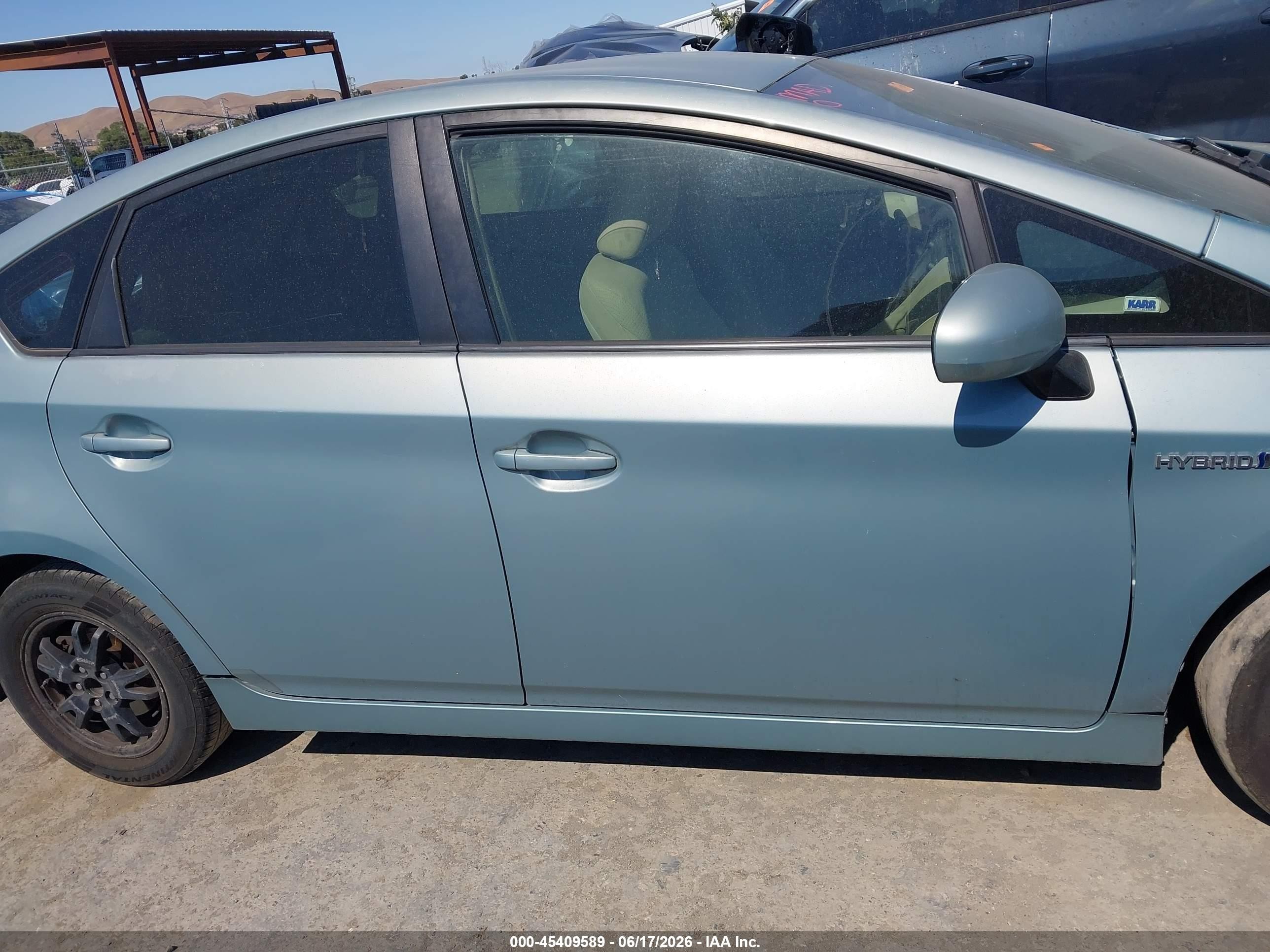 2012 Toyota Prius Two Light Blue vin: JTDKN3DU0C5465541