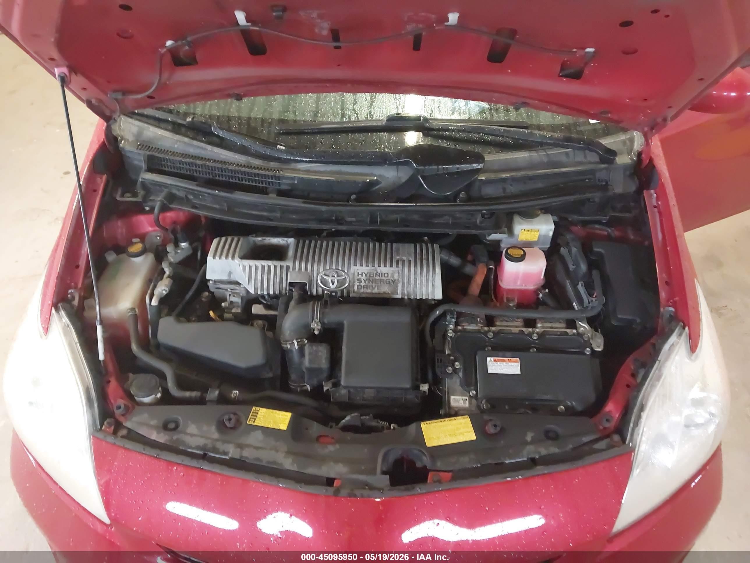 2013 Toyota Prius Four Red vin: JTDKN3DU0D1680894