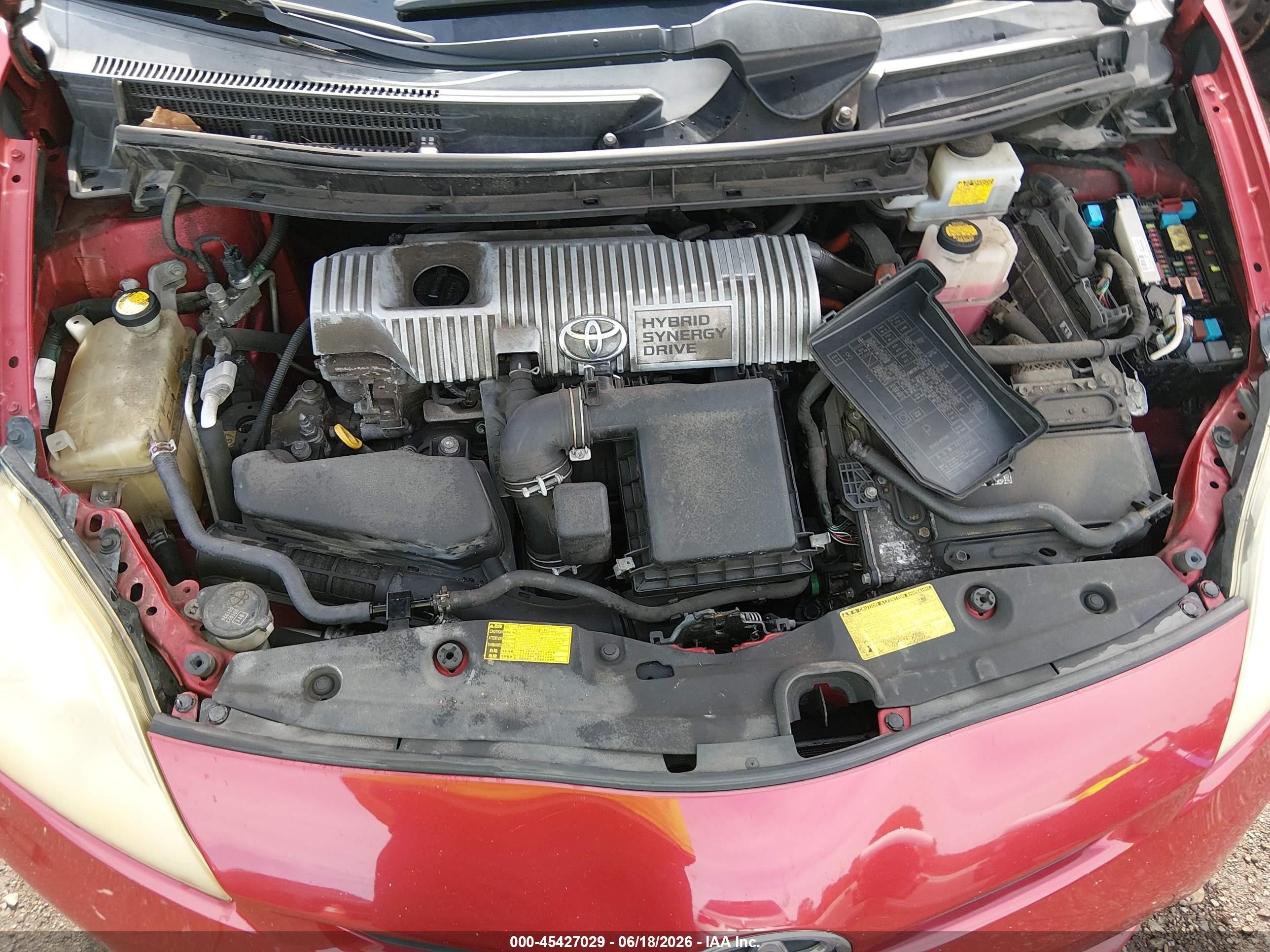 2013 Toyota Prius Three Red vin: JTDKN3DU0D1732234
