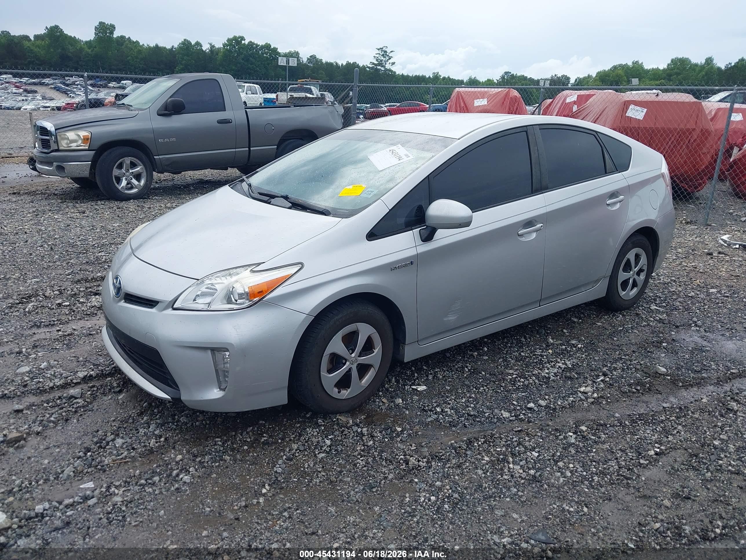 2013 Toyota Prius Two Gray vin: JTDKN3DU0D5578648