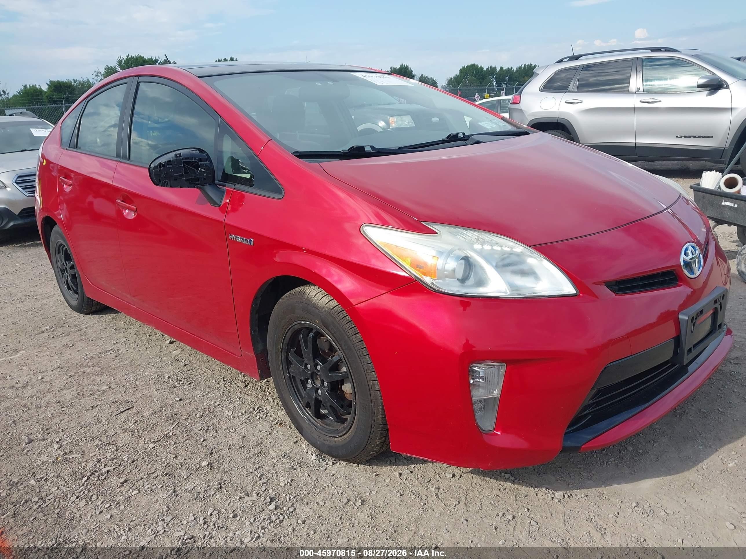 2013 Toyota Prius Four Red vin: JTDKN3DU0D5654515