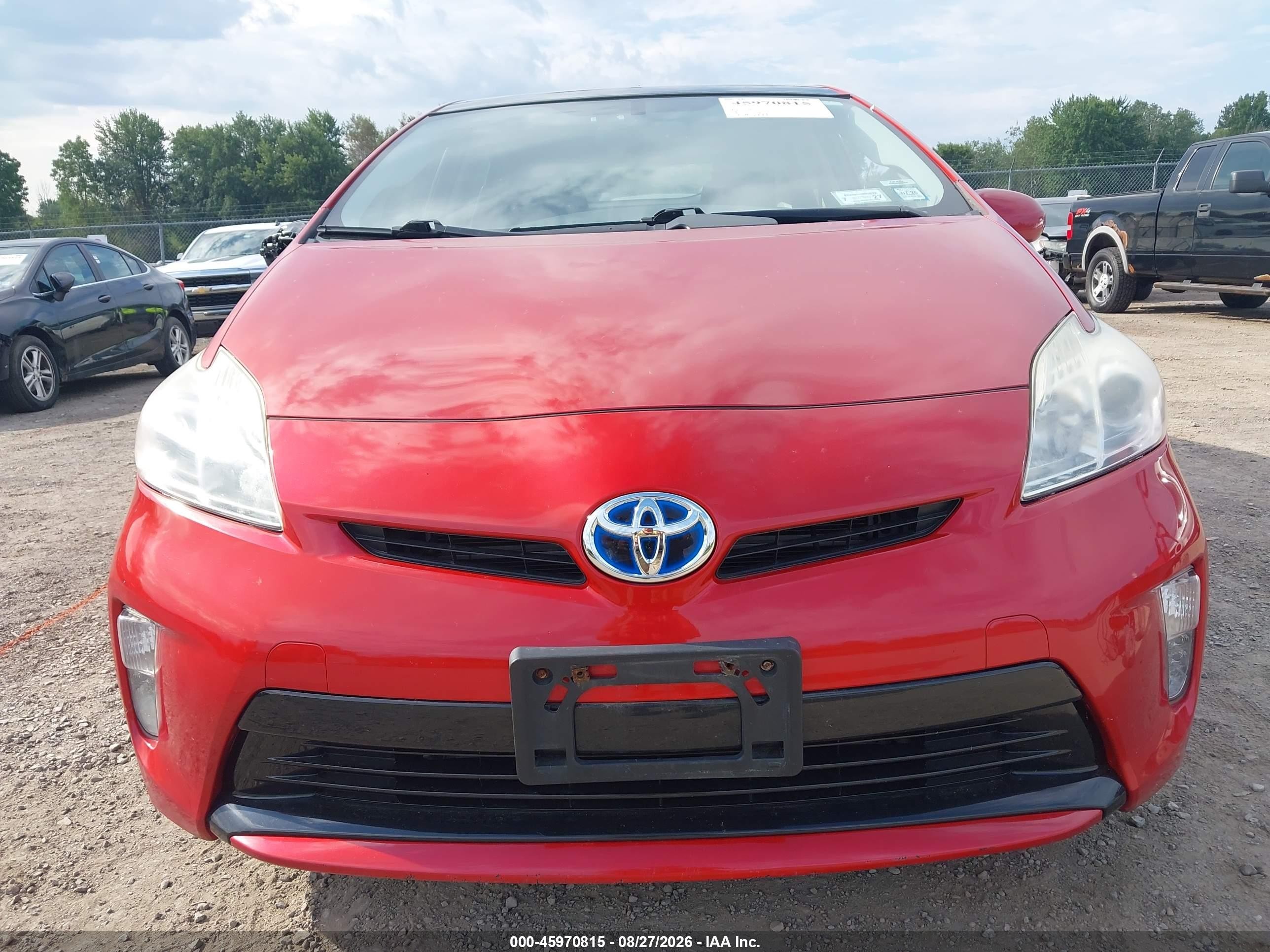 2013 Toyota Prius Four Red vin: JTDKN3DU0D5654515