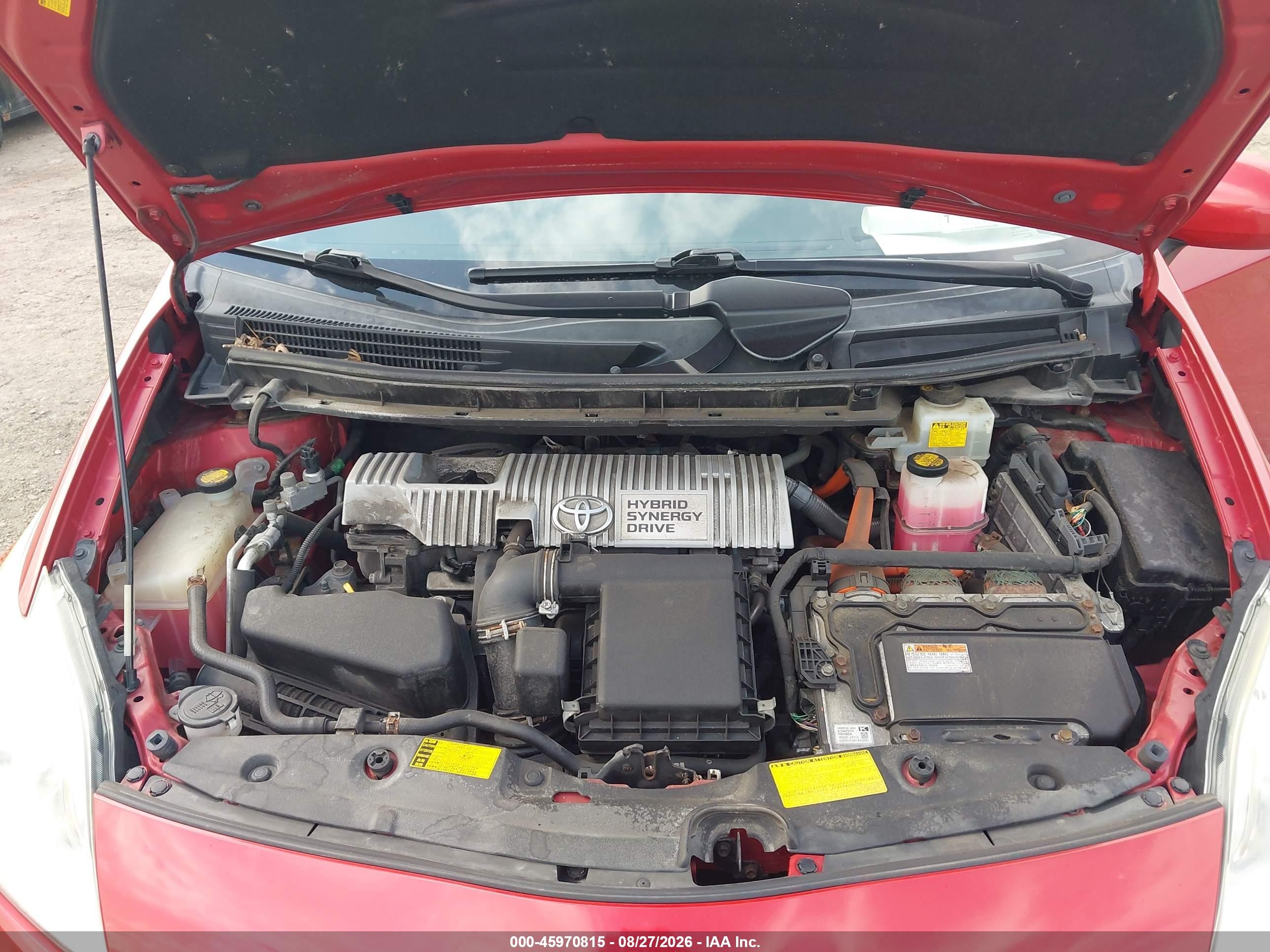 2013 Toyota Prius Four Red vin: JTDKN3DU0D5654515