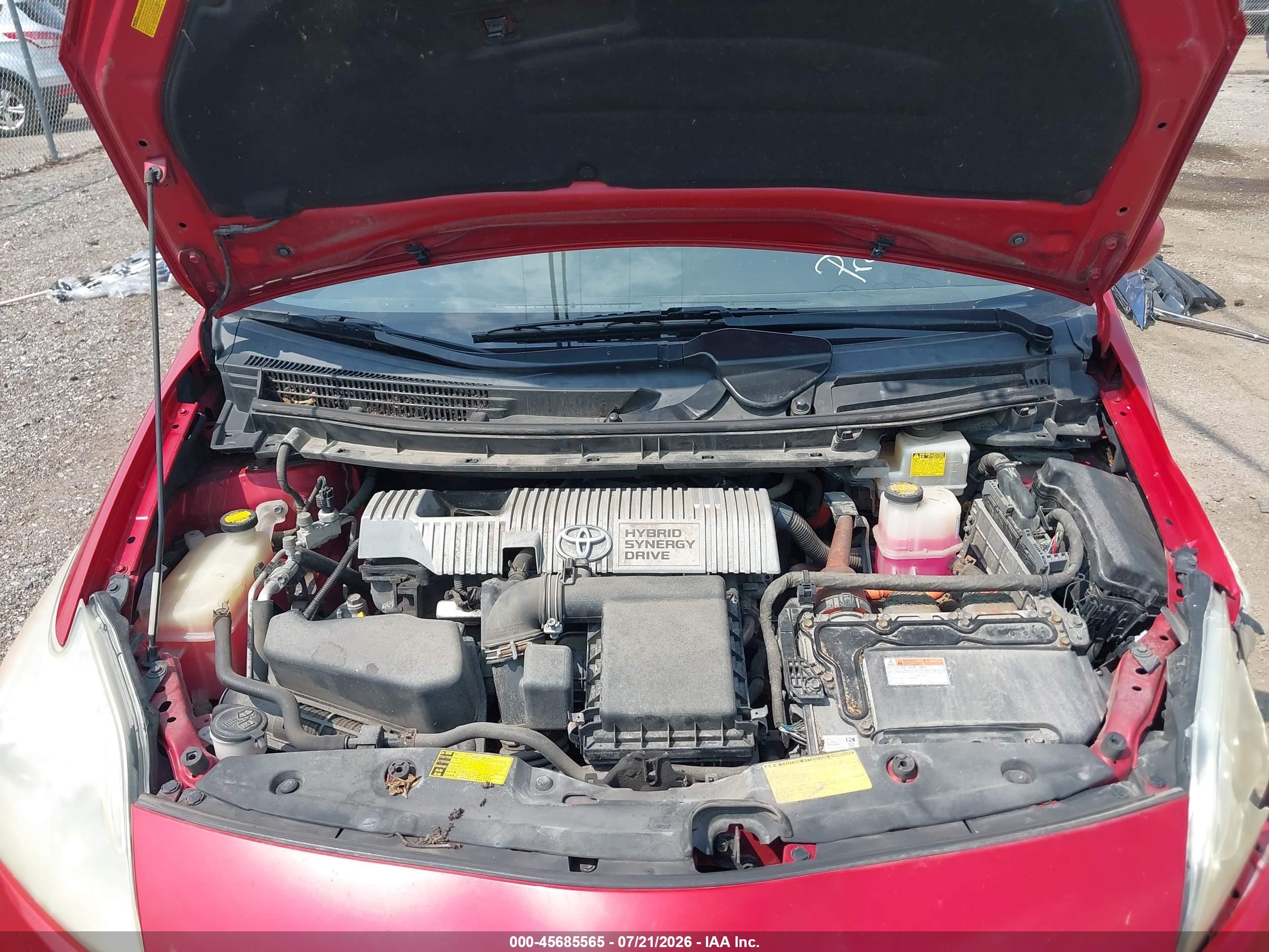 2013 Toyota Prius Three Red vin: JTDKN3DU0D5681245