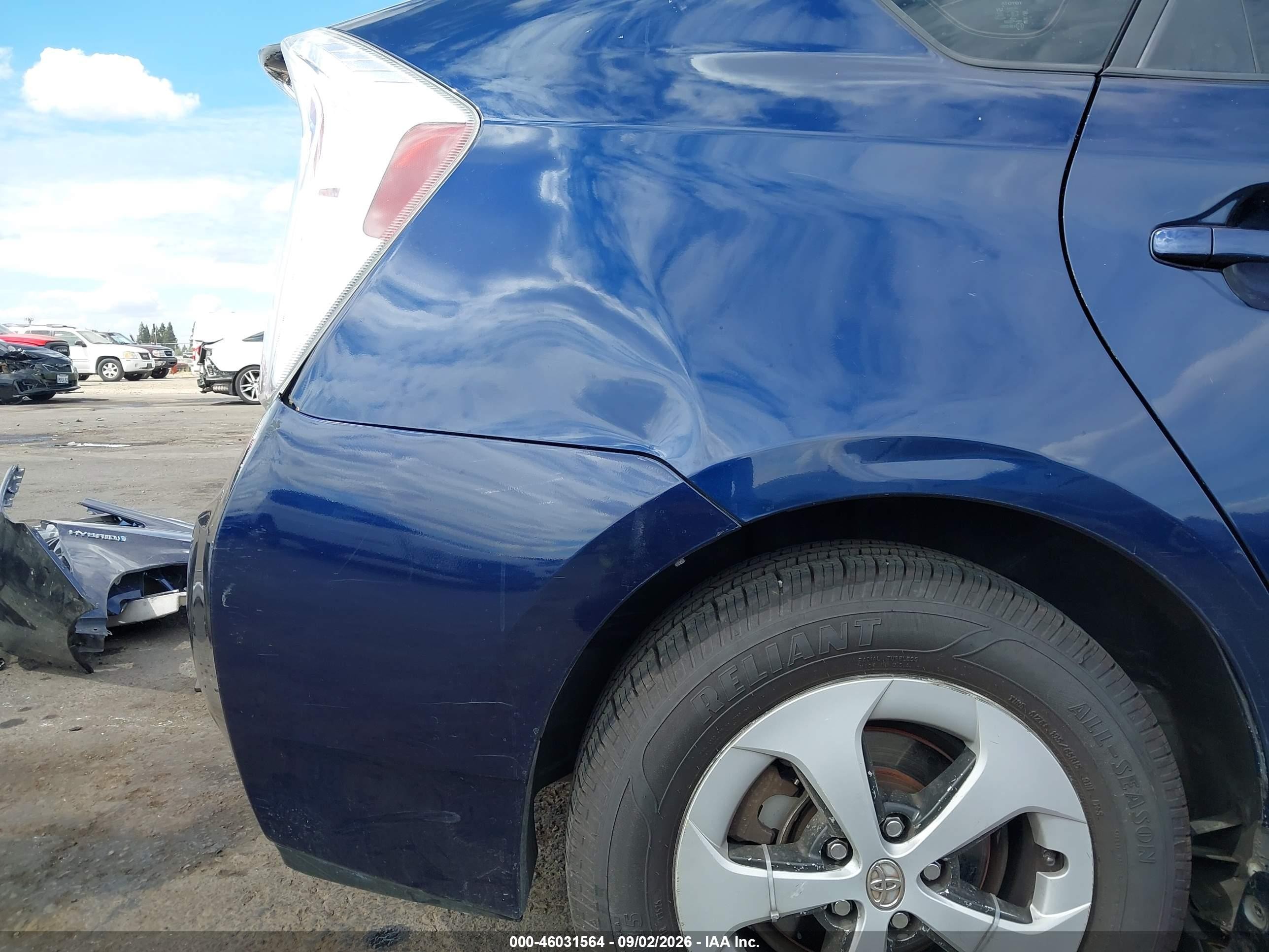 2014 Toyota Prius Two Dark Blue vin: JTDKN3DU0E1777823