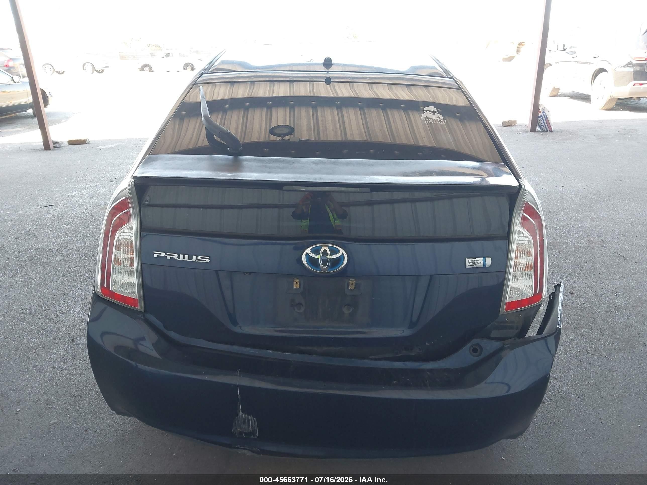 2015 Toyota Prius Two Blue vin: JTDKN3DU0F0478324