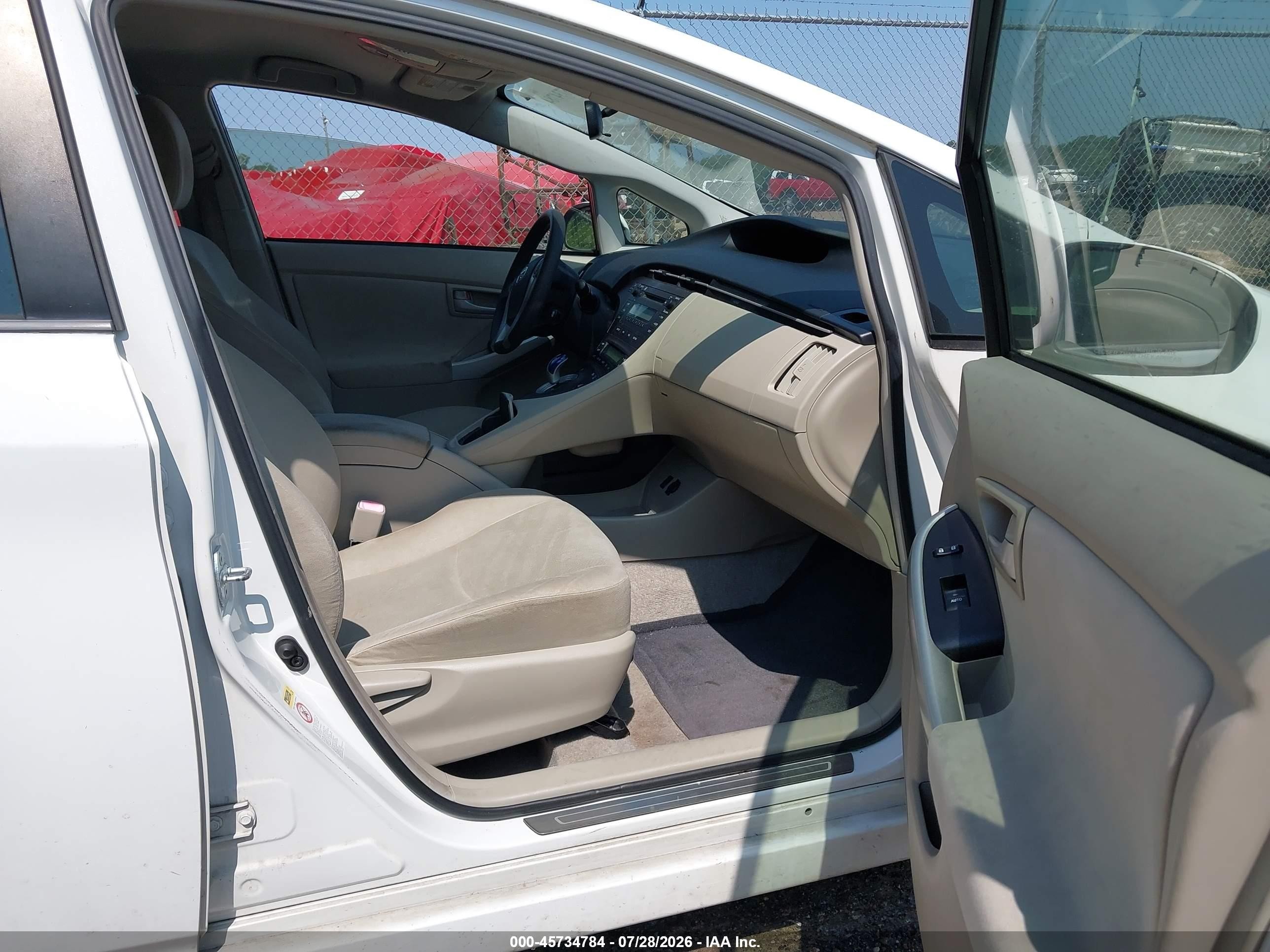 2010 Toyota Prius Ii White vin: JTDKN3DU1A0013432