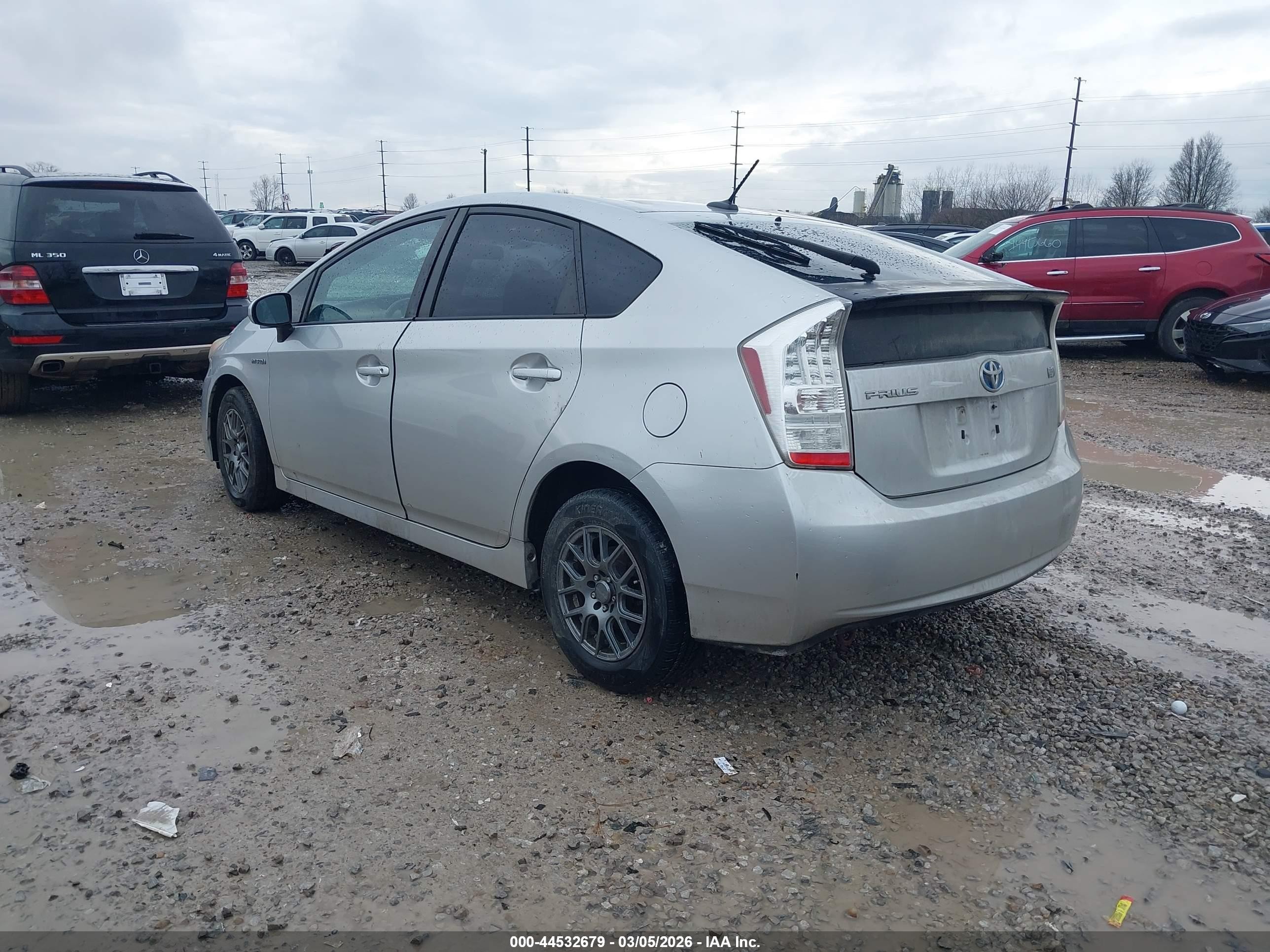 2010 Toyota Prius Ii Серебряный vin: JTDKN3DU1A0066549