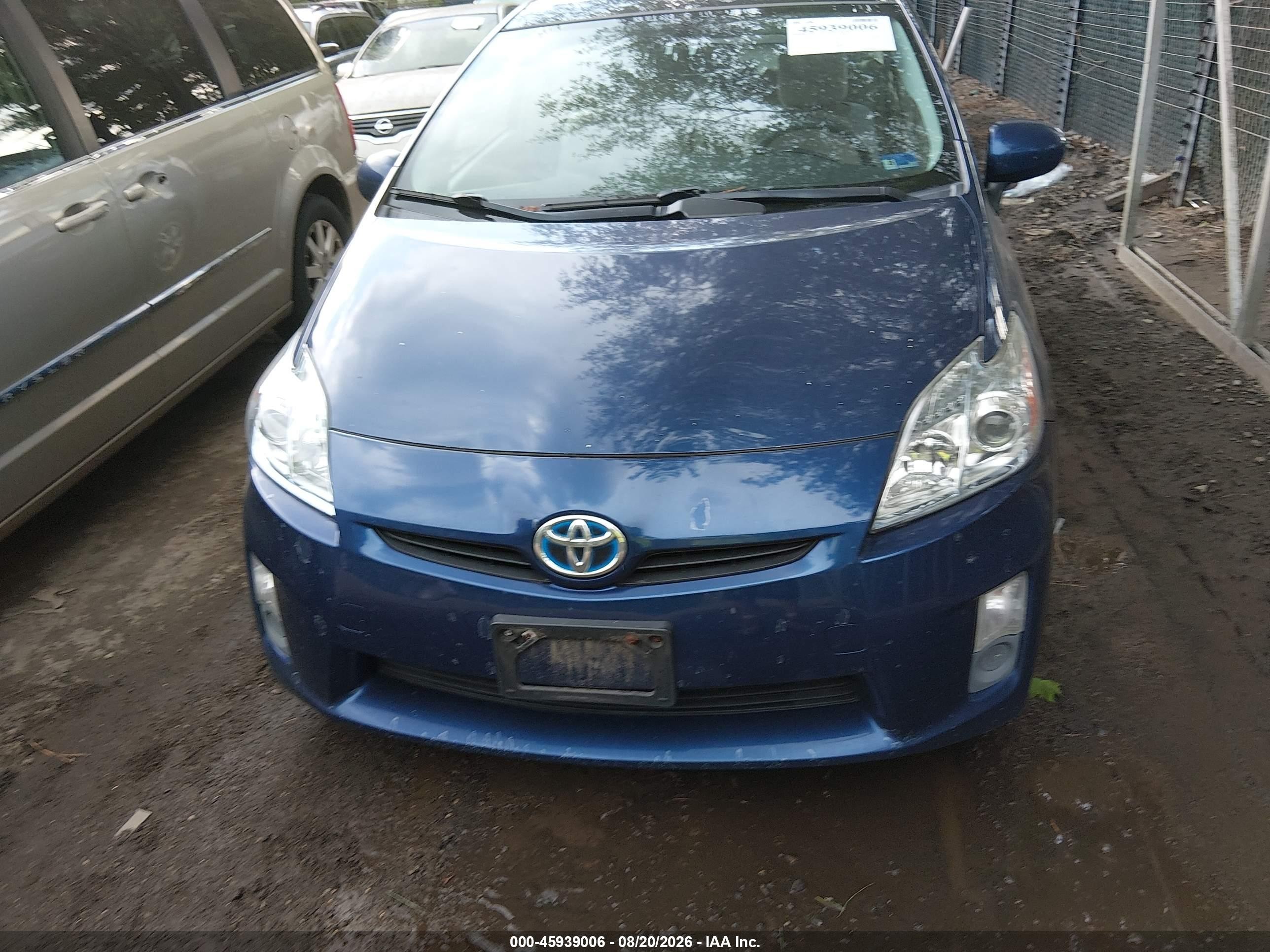 2010 Toyota Prius Iv Blue vin: JTDKN3DU1A0174959