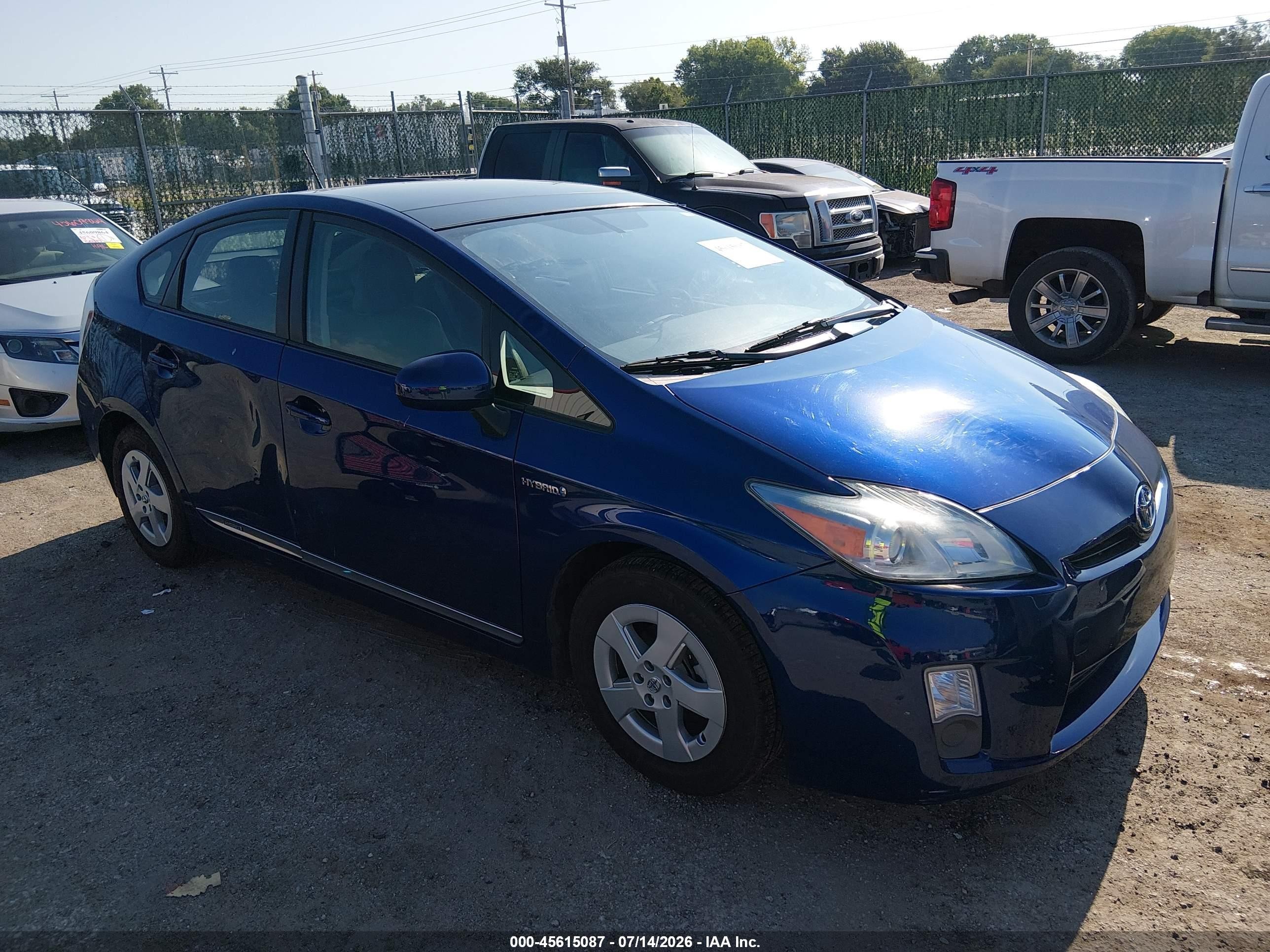 2010 Toyota Prius Iv Blue vin: JTDKN3DU1A0204591