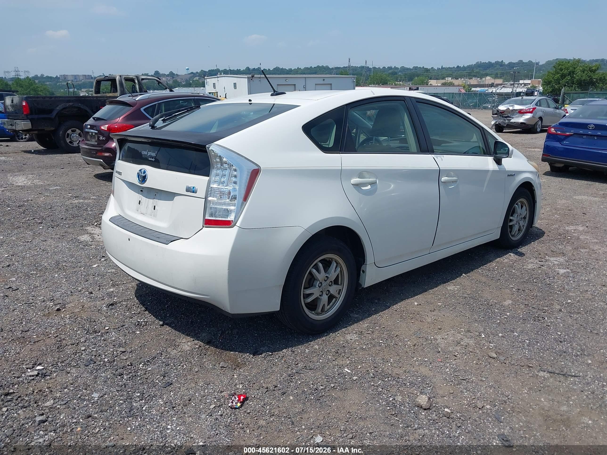2010 Toyota Prius Ii White vin: JTDKN3DU1A0239986