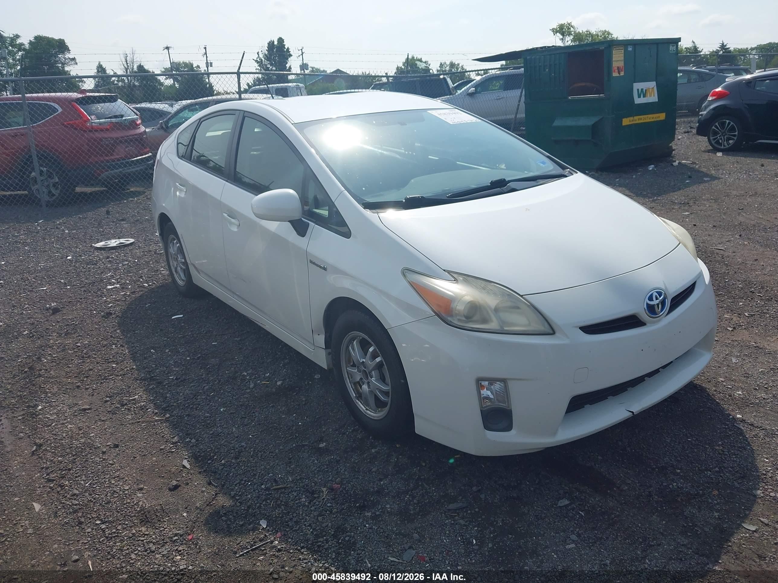 2010 Toyota Prius Ii White vin: JTDKN3DU1A0242953