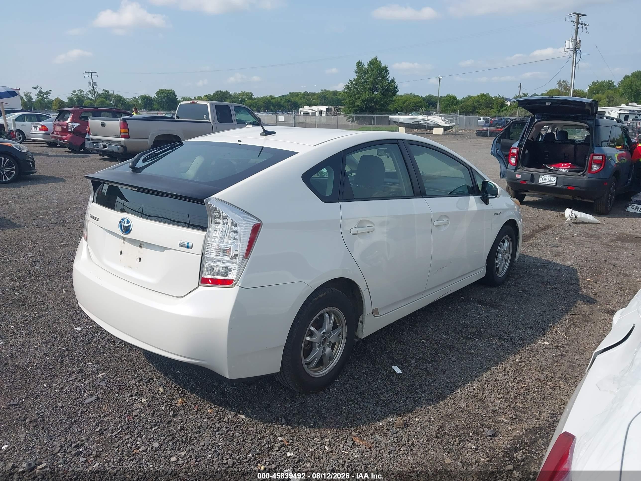 2010 Toyota Prius Ii White vin: JTDKN3DU1A0242953