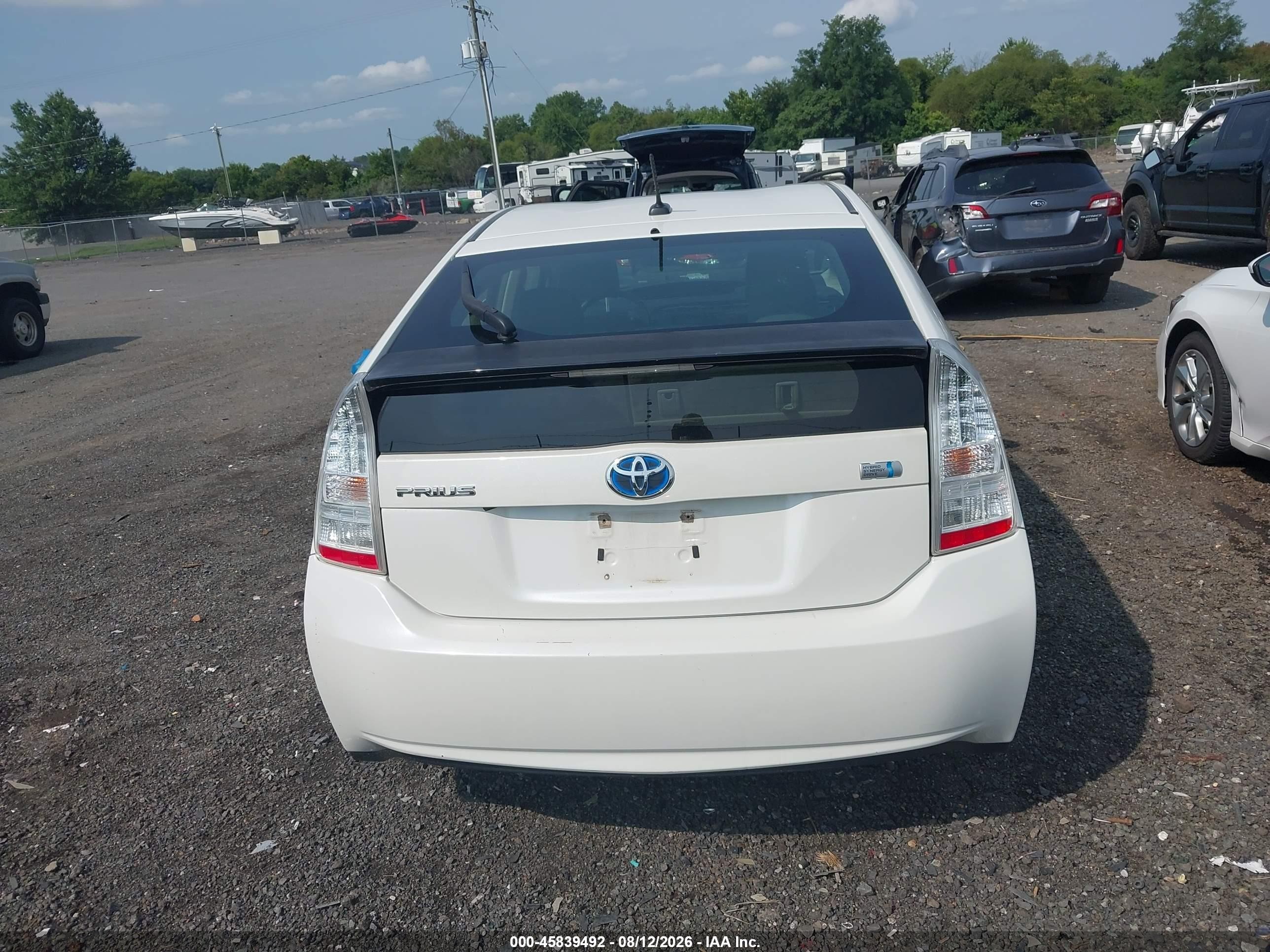 2010 Toyota Prius Ii White vin: JTDKN3DU1A0242953