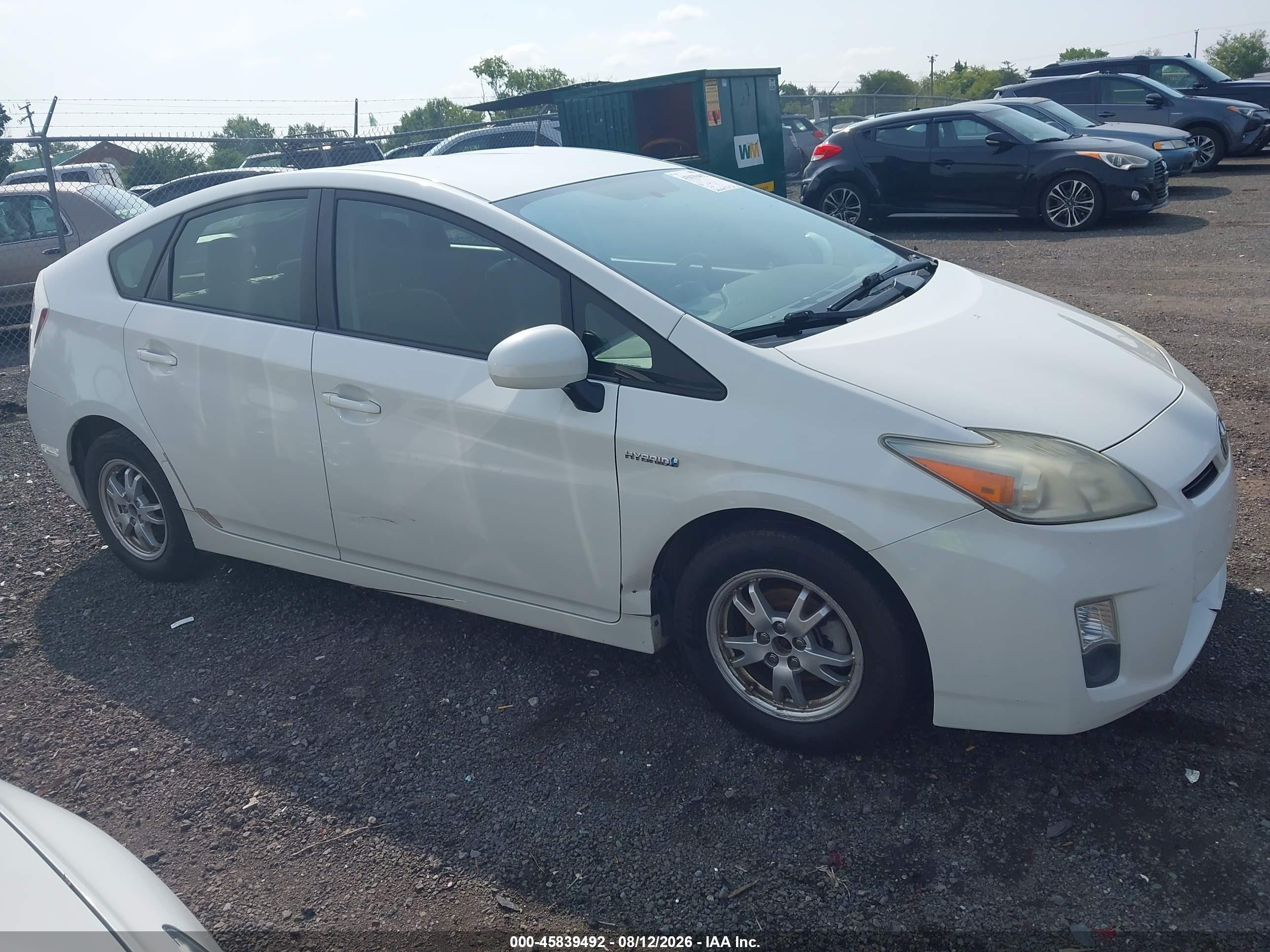 2010 Toyota Prius Ii White vin: JTDKN3DU1A0242953