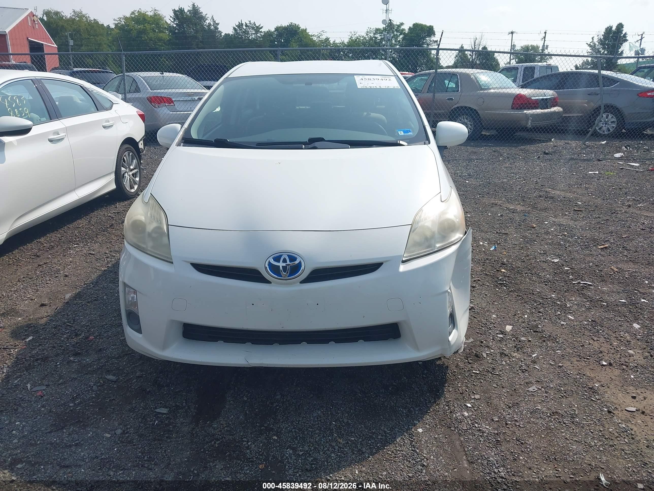 2010 Toyota Prius Ii White vin: JTDKN3DU1A0242953