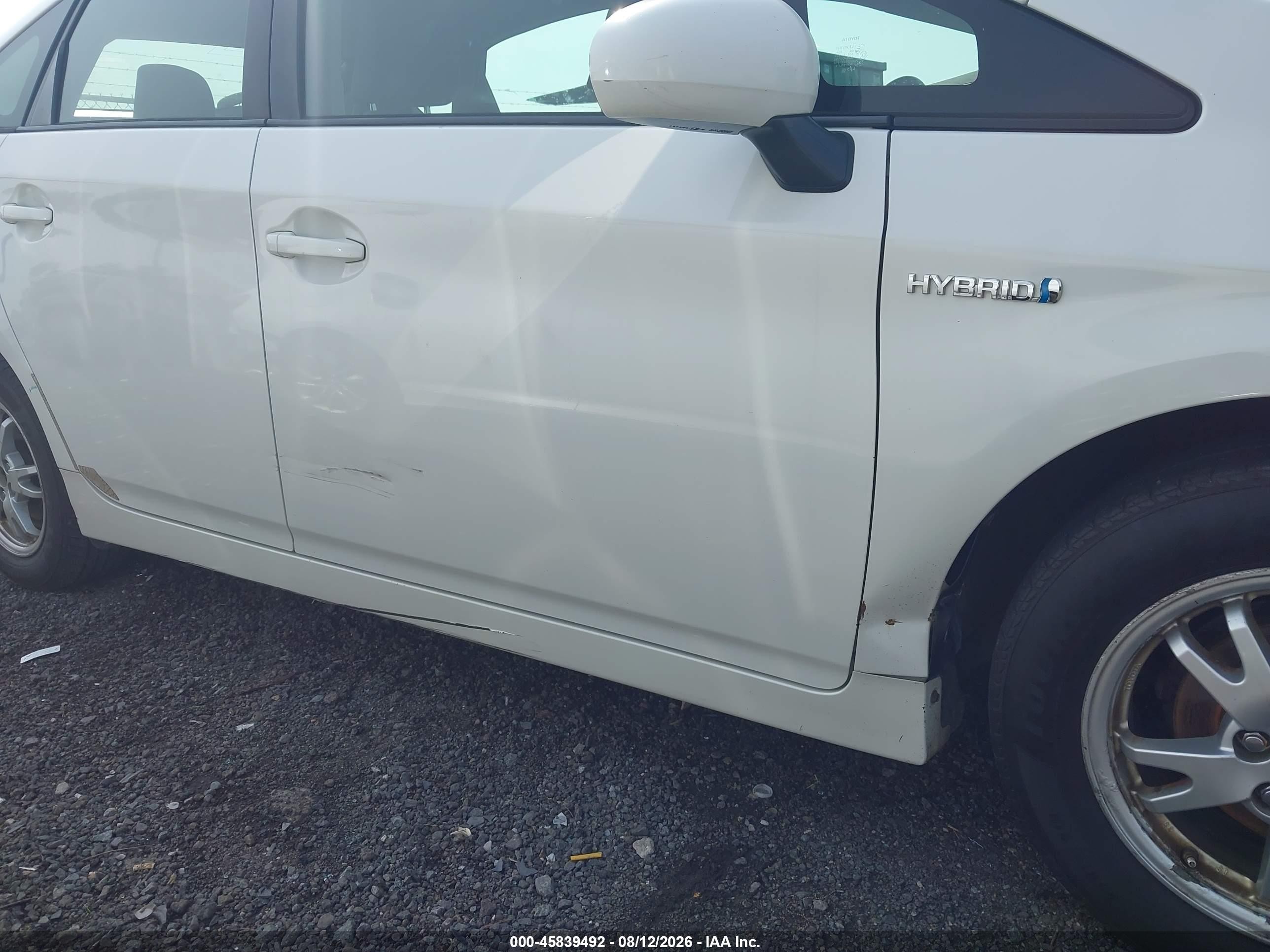 2010 Toyota Prius Ii White vin: JTDKN3DU1A0242953