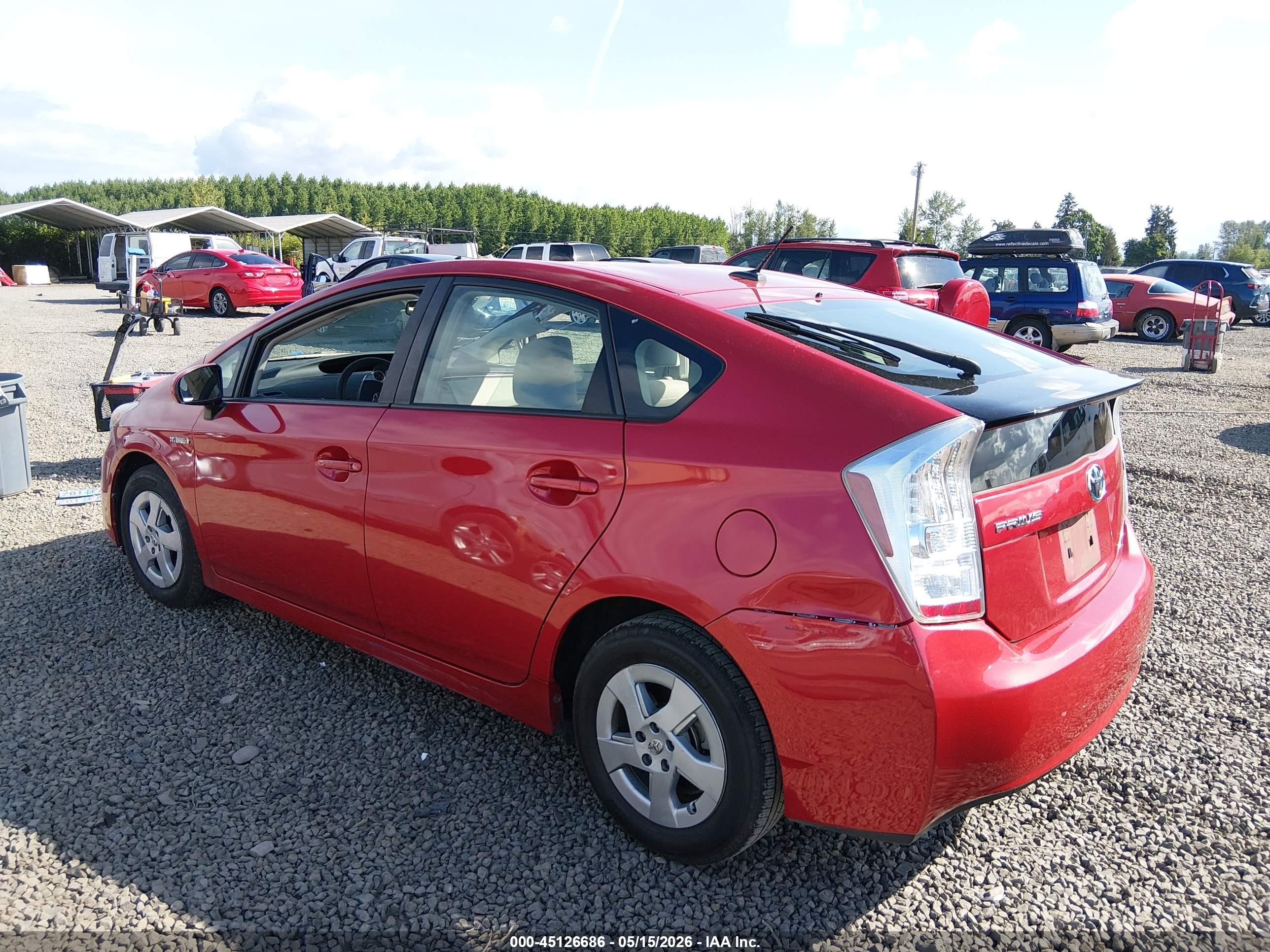 2010 Toyota Prius Ii Red vin: JTDKN3DU1A0243987