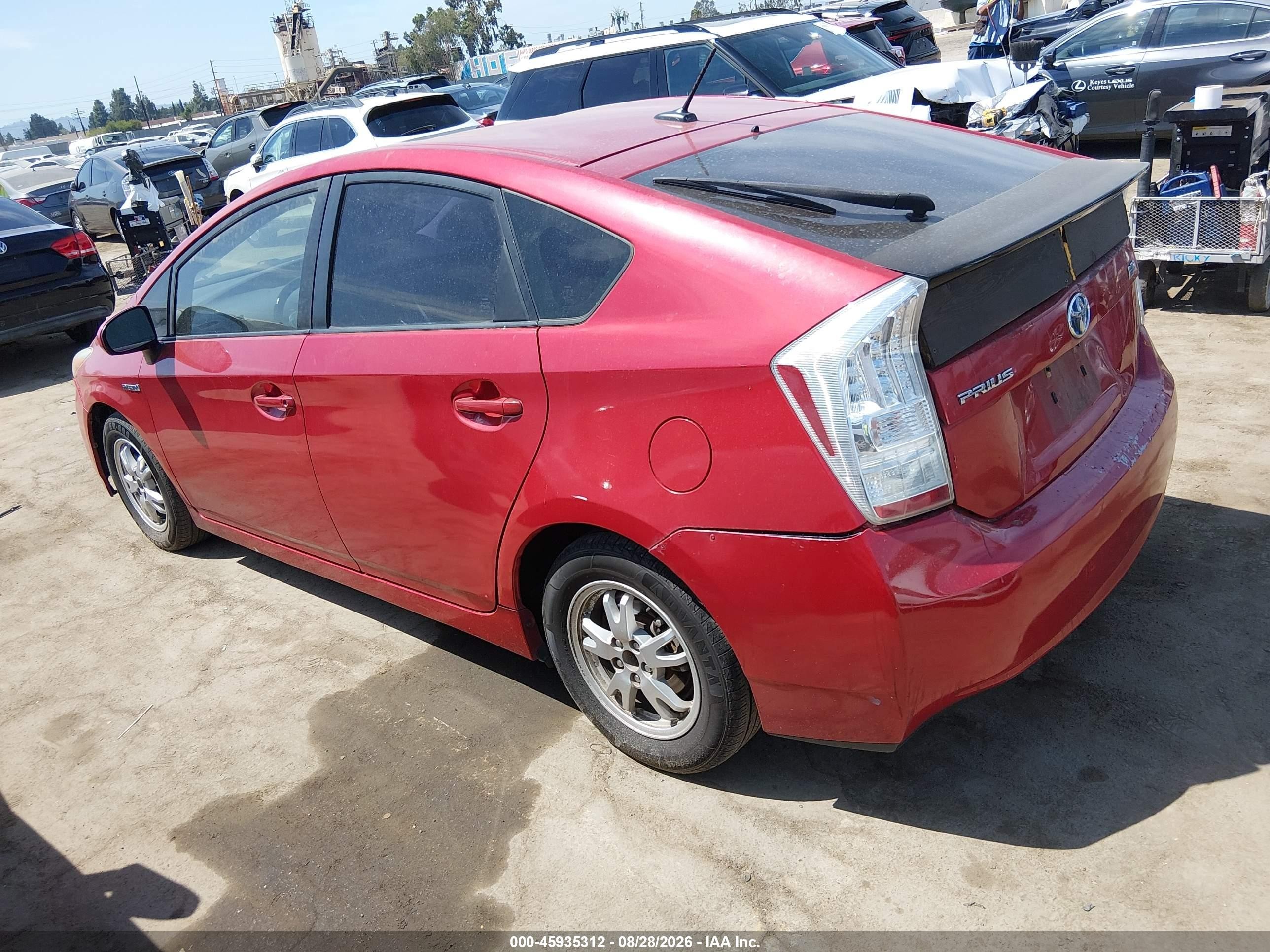 2010 Toyota Prius Ii Red vin: JTDKN3DU1A1129983