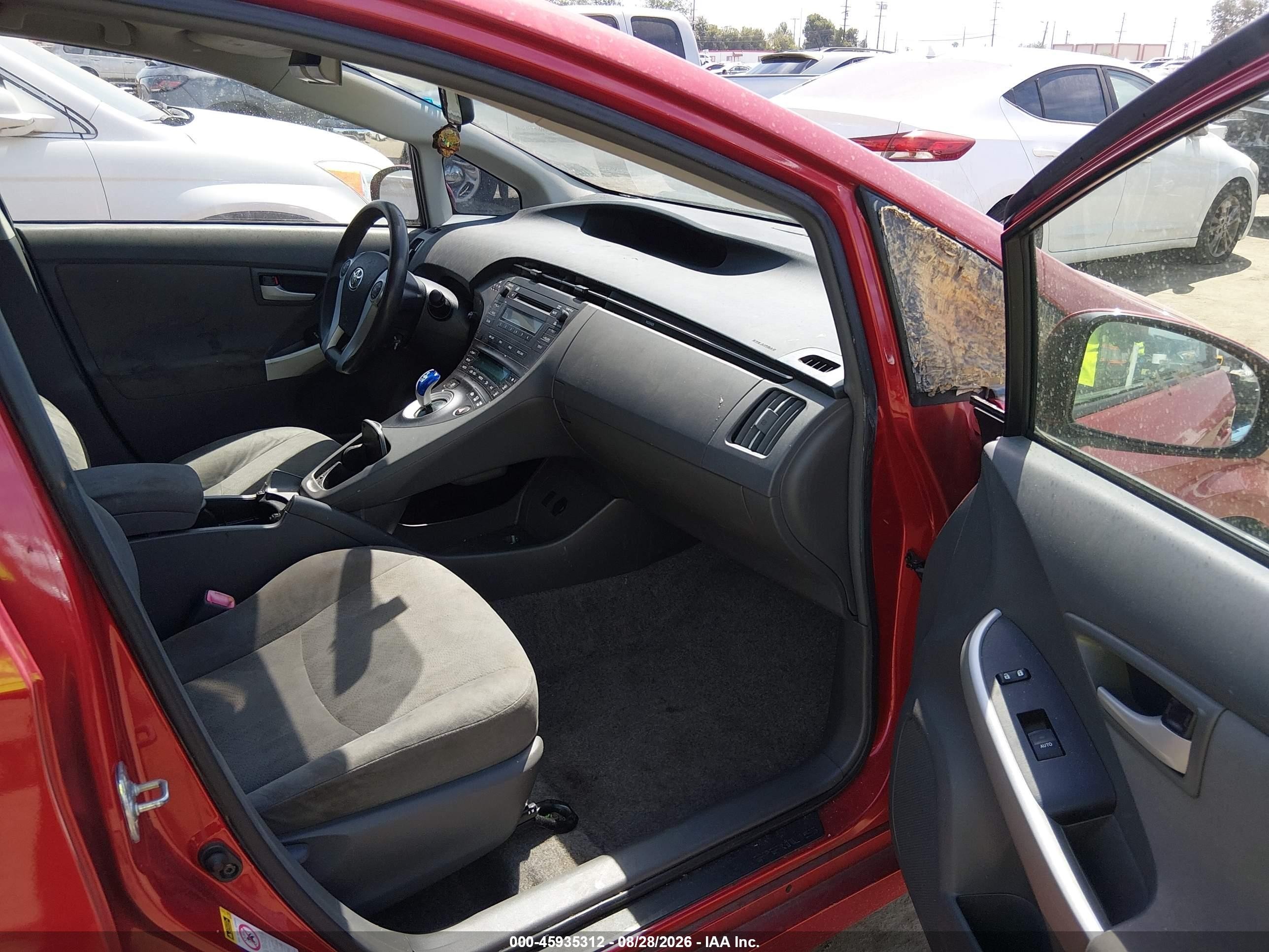 2010 Toyota Prius Ii Red vin: JTDKN3DU1A1129983