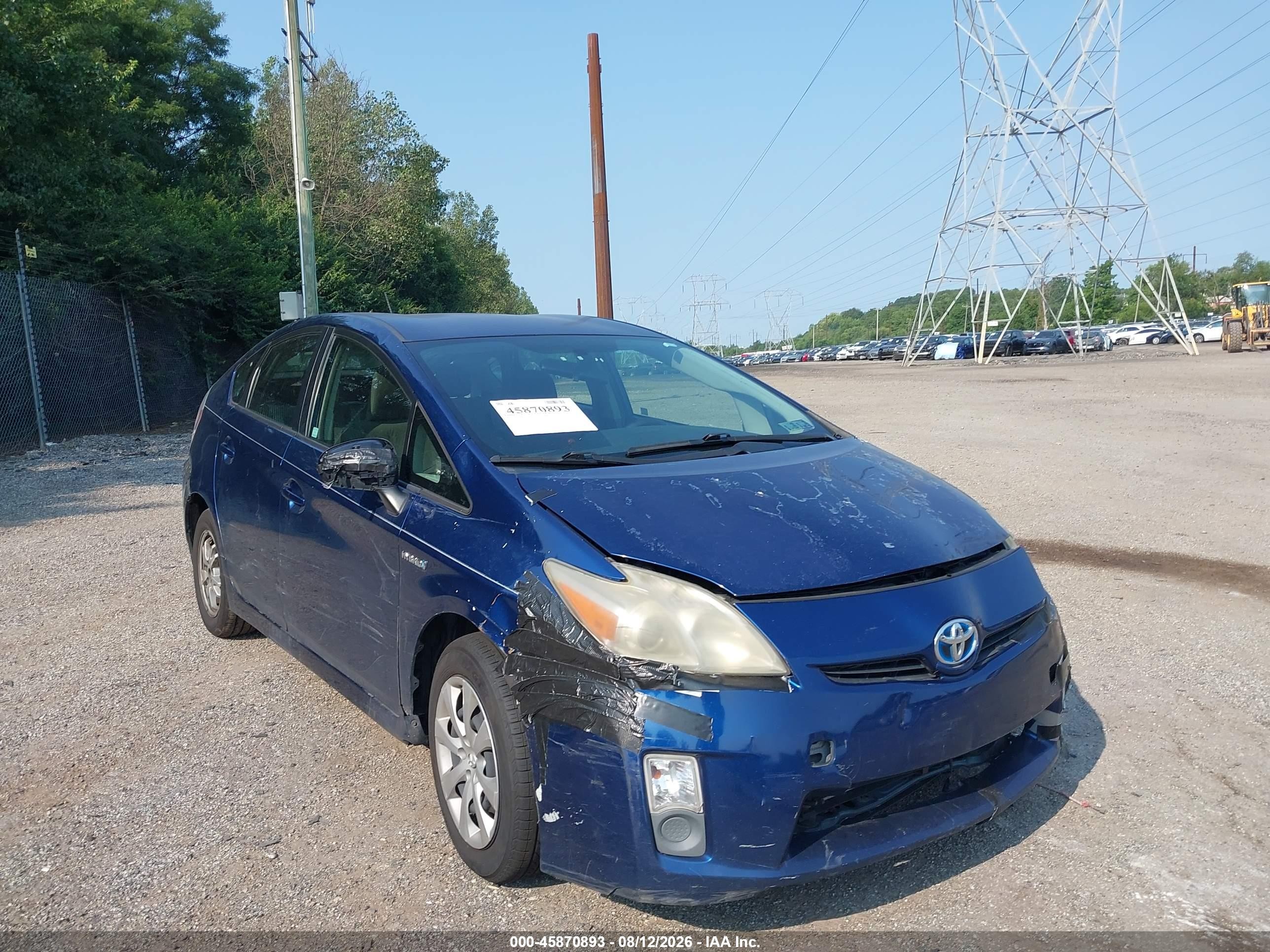 2010 Toyota Prius Ii Blue vin: JTDKN3DU1A1275798
