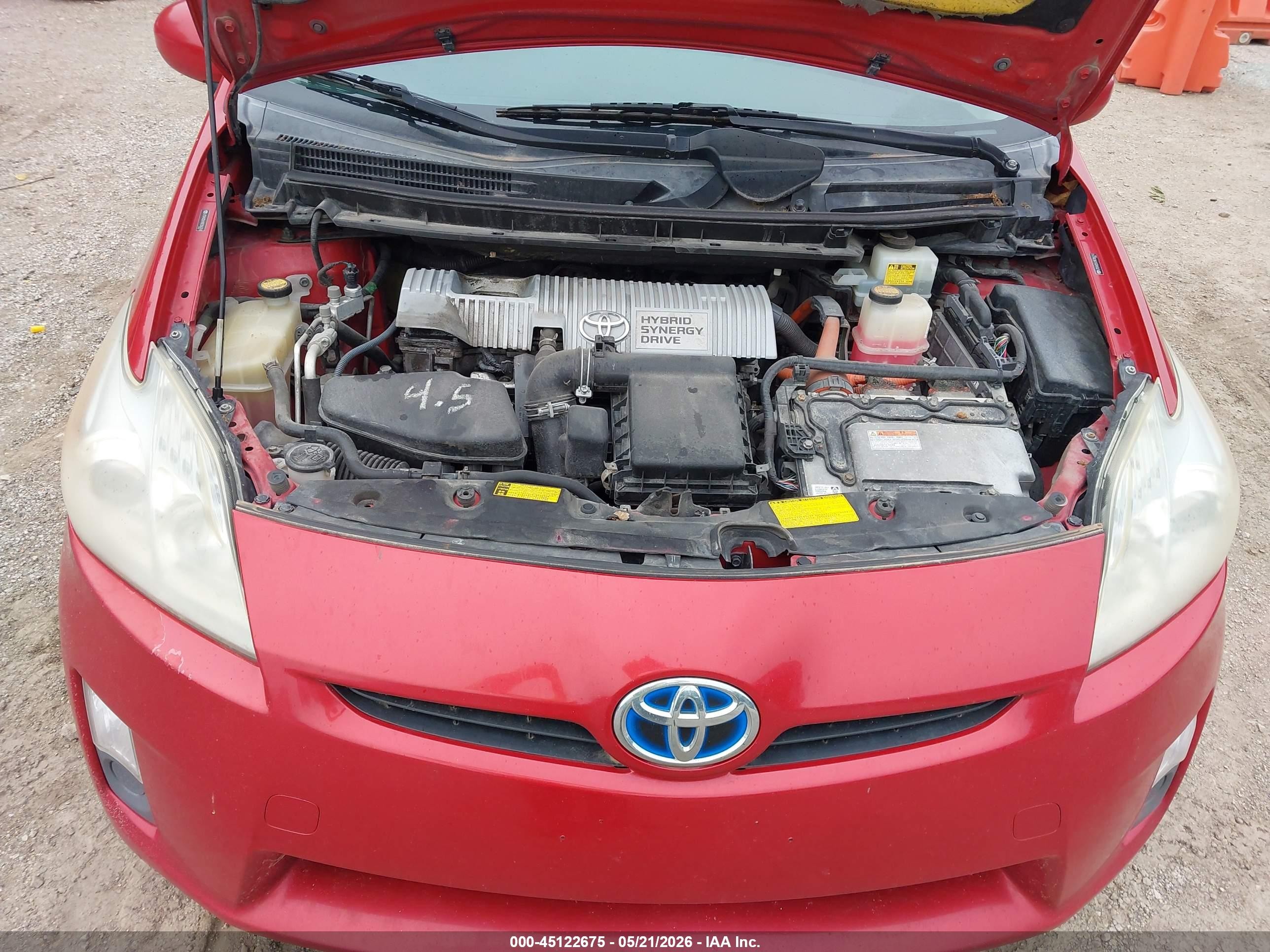 2011 Toyota Prius Two Red vin: JTDKN3DU1B0306314