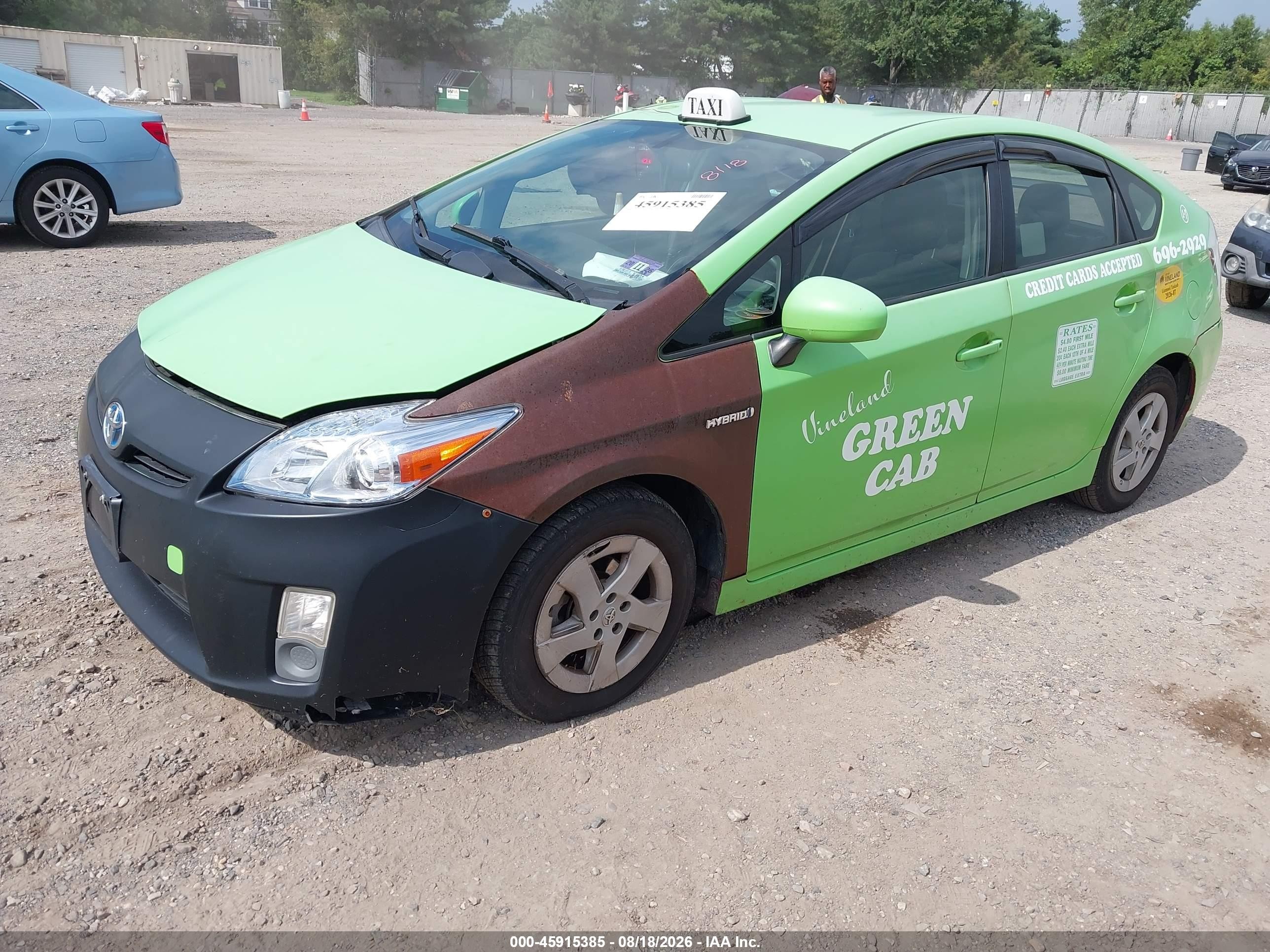 2011 Toyota Prius Two Green vin: JTDKN3DU1B1379371
