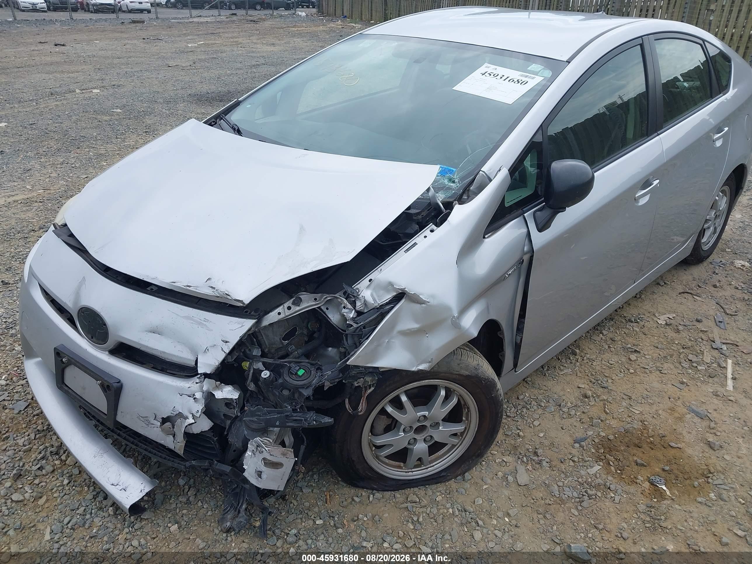 2011 Toyota Prius Five/four/one/three/two Silver vin: JTDKN3DU1B1452979