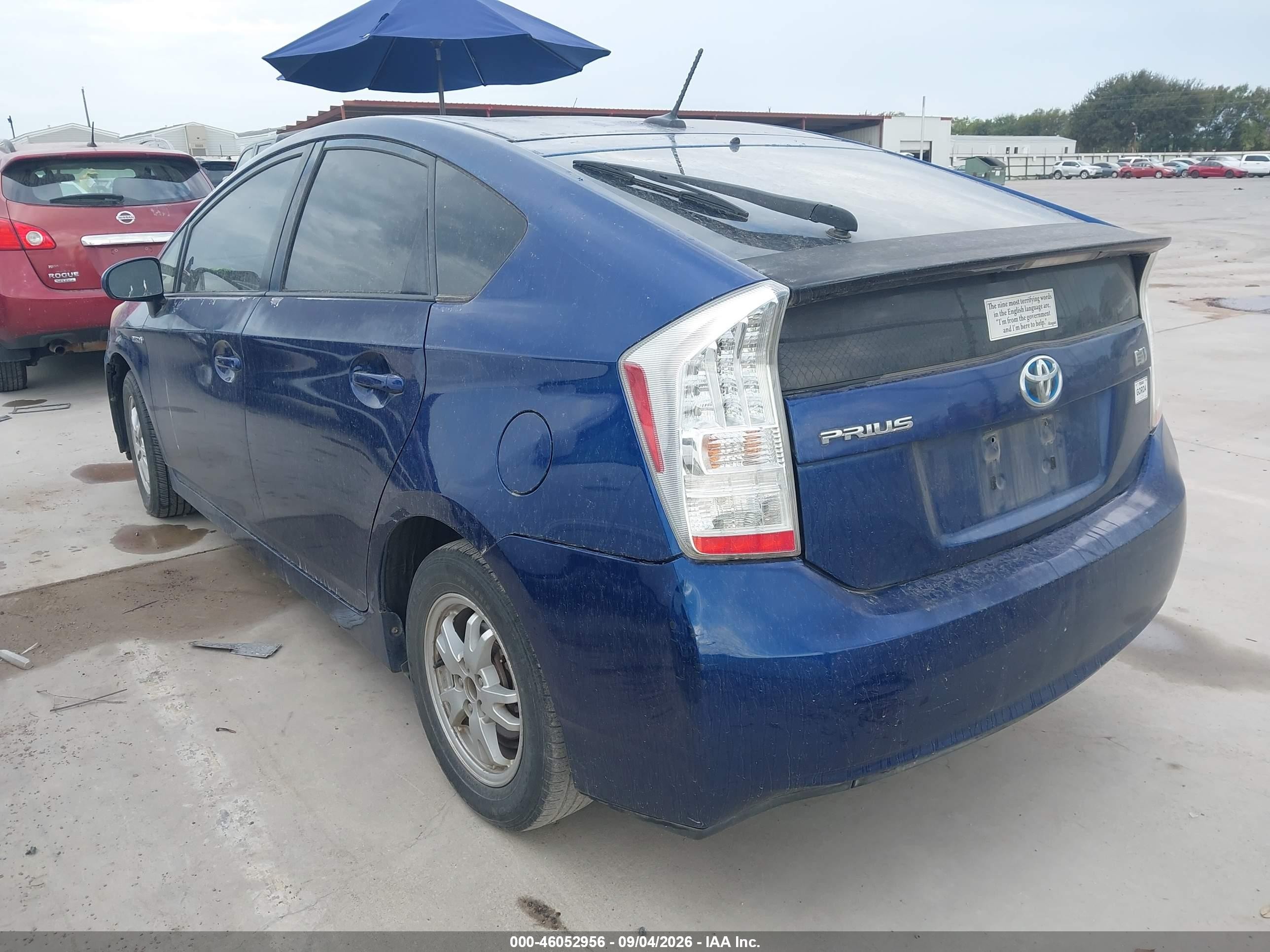 2011 Toyota Prius Two Blue vin: JTDKN3DU1B5328624