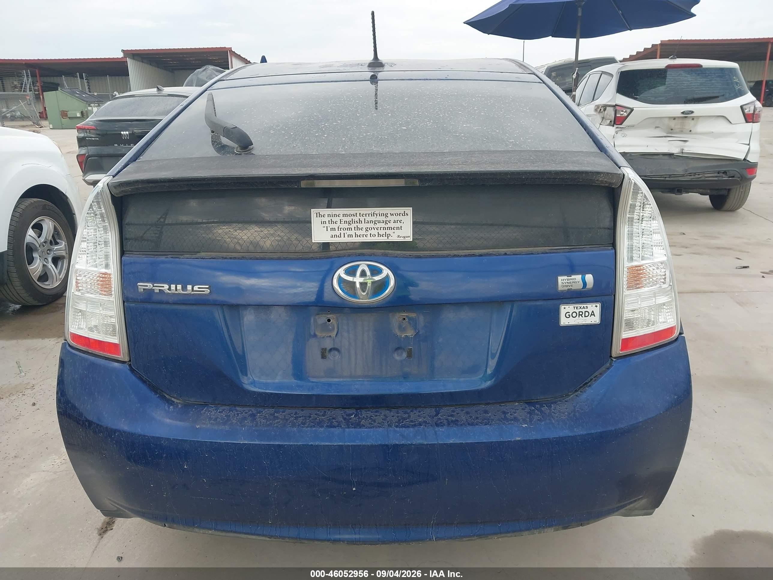 2011 Toyota Prius Two Blue vin: JTDKN3DU1B5328624