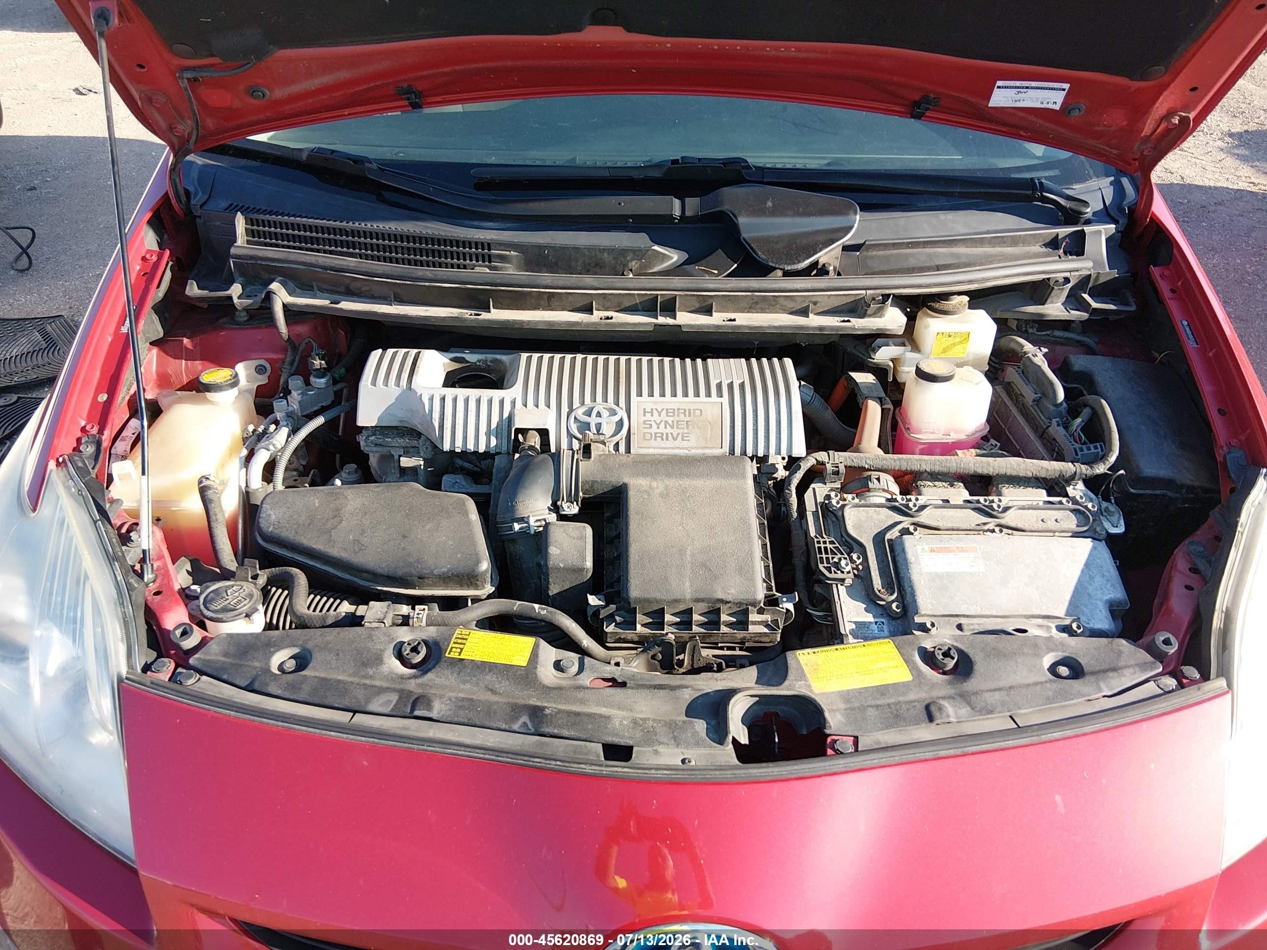 2011 Toyota Prius Two Red vin: JTDKN3DU1B5353183