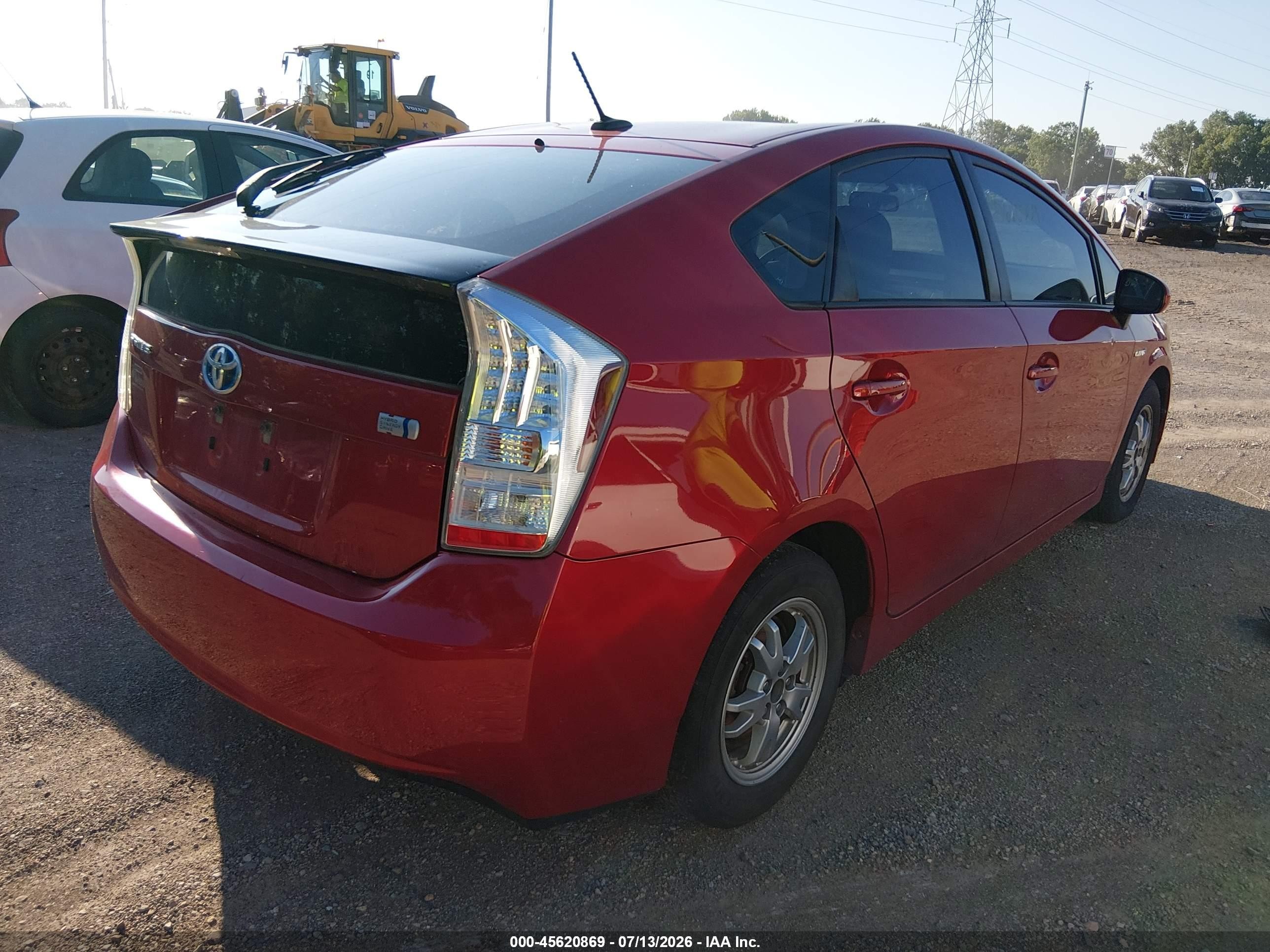 2011 Toyota Prius Two Red vin: JTDKN3DU1B5353183