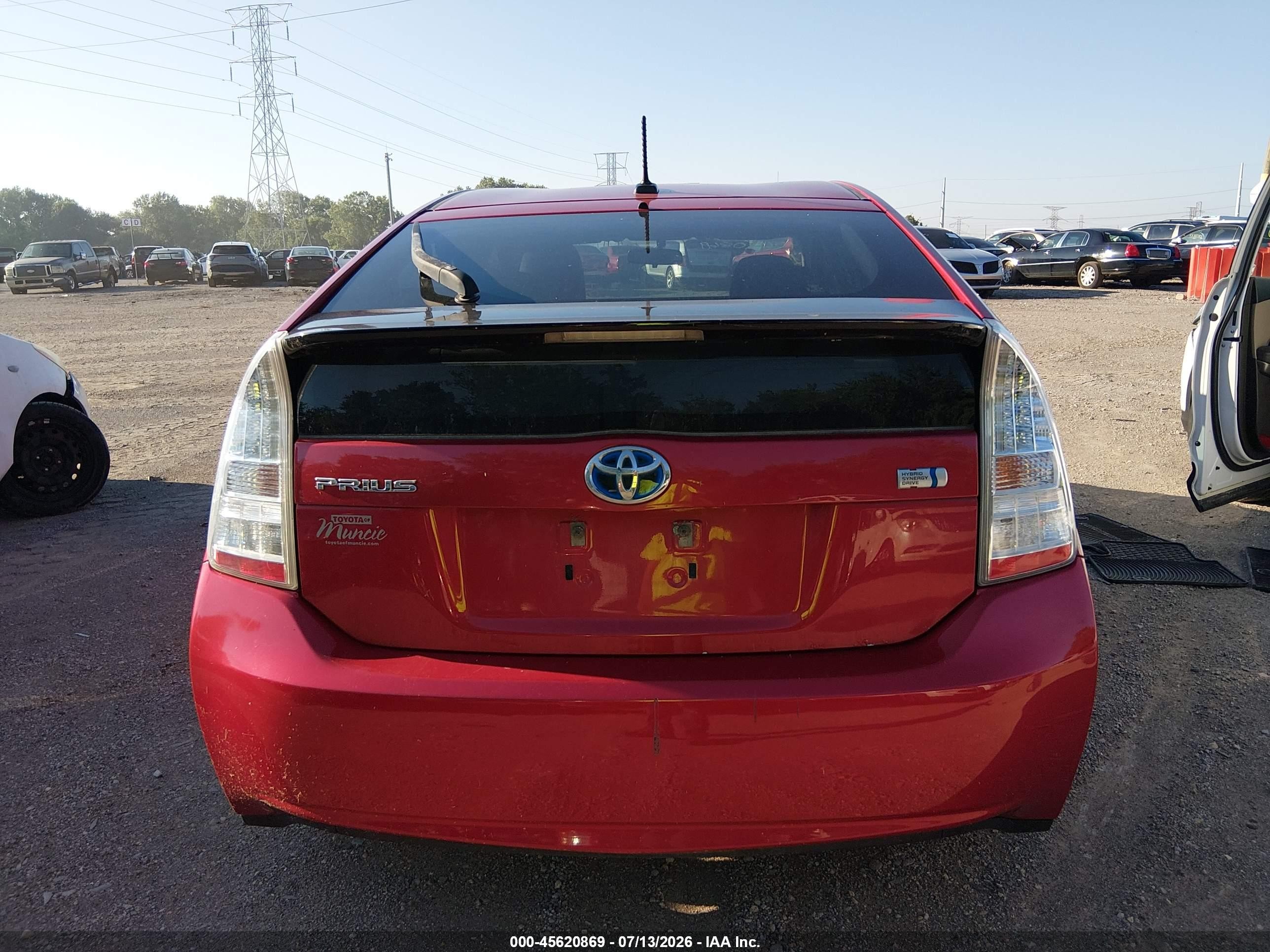 2011 Toyota Prius Two Red vin: JTDKN3DU1B5353183