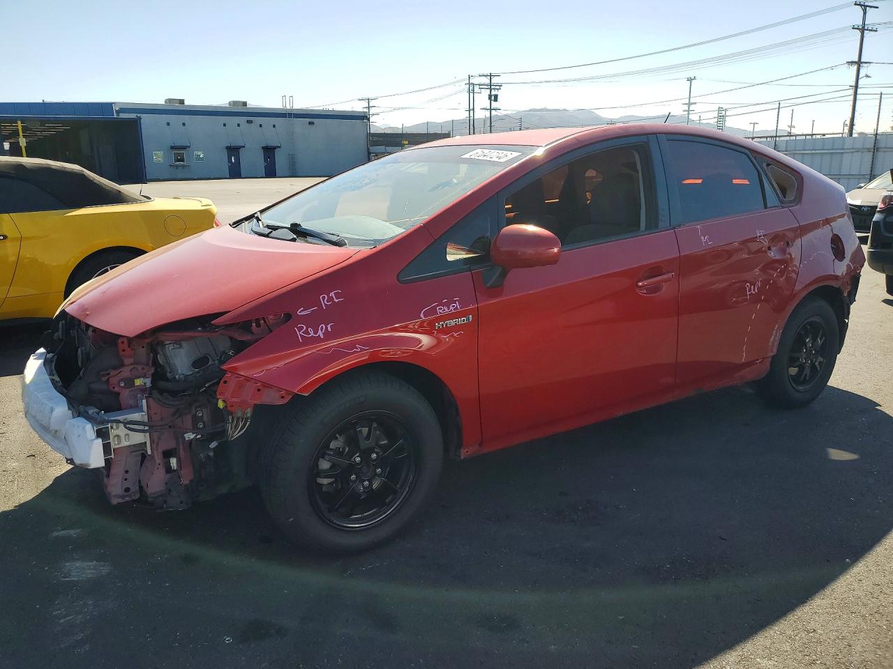2012 Toyota Prius Two Red vin: JTDKN3DU1C0335569