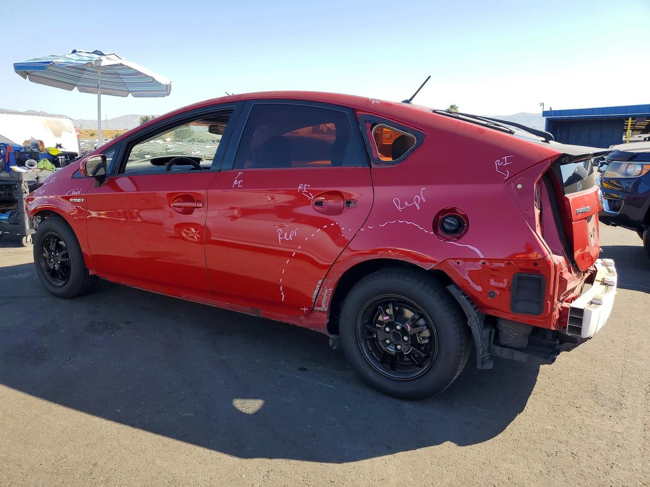 2012 Toyota Prius Two Red vin: JTDKN3DU1C0335569