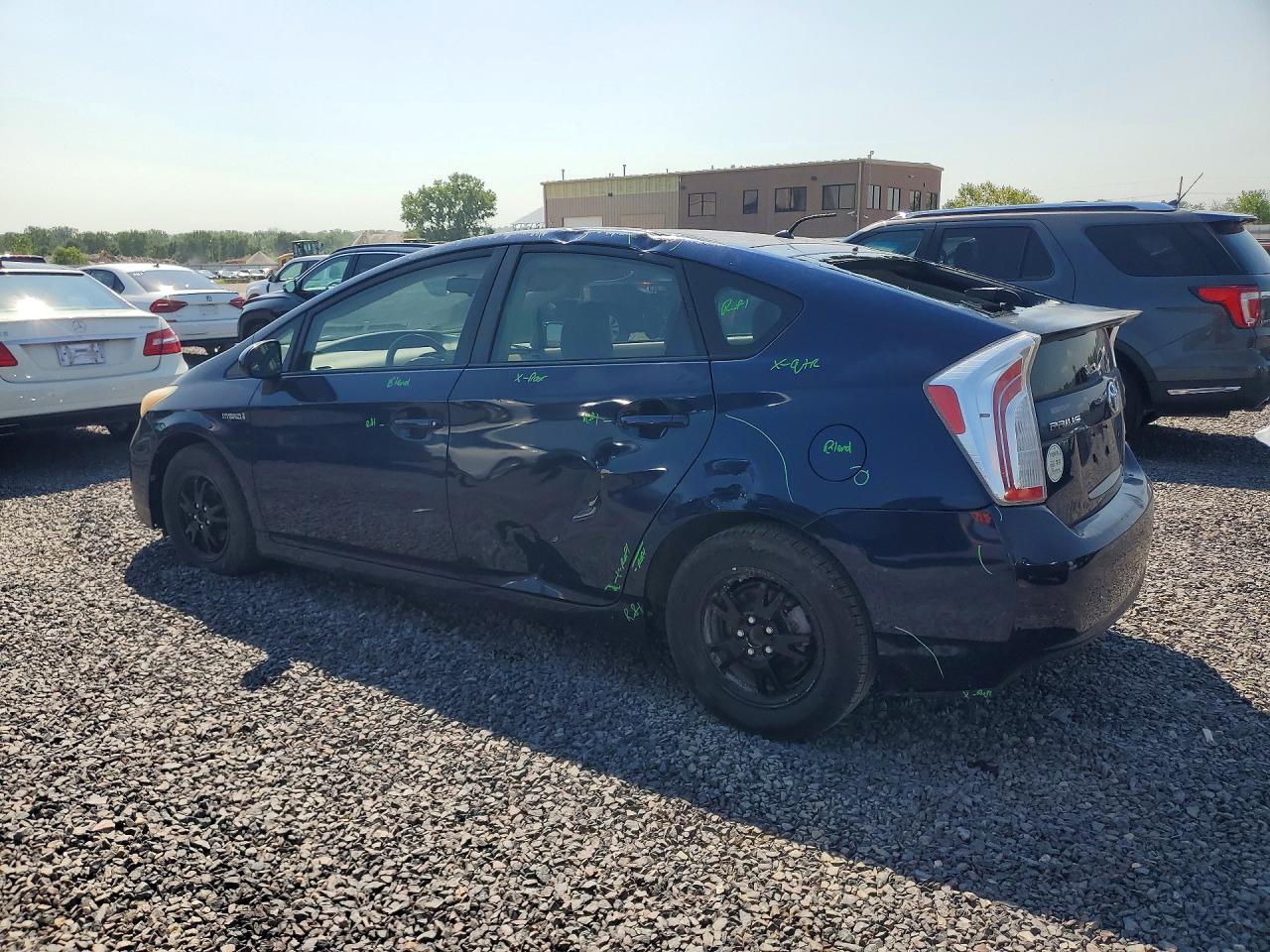 2012 Toyota Prius Two Blue vin: JTDKN3DU1C1483103