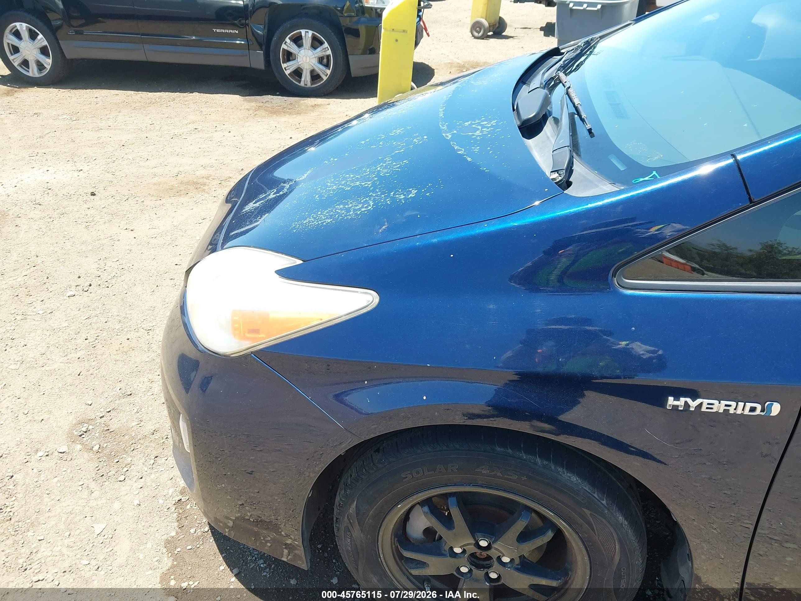 2012 Toyota Prius One Blue vin: JTDKN3DU1C1523499