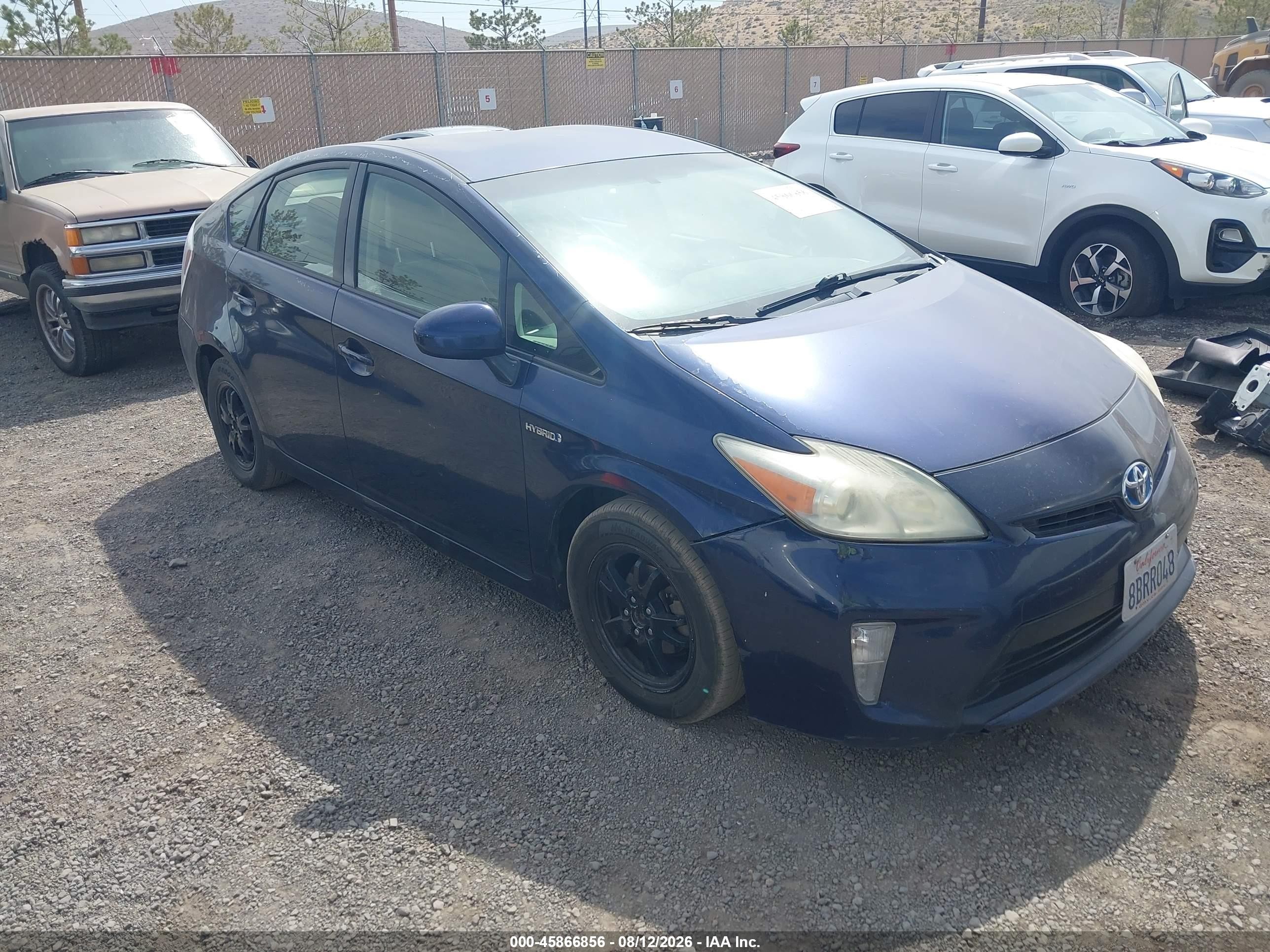 2012 Toyota Prius Three Blue vin: JTDKN3DU1C1544045