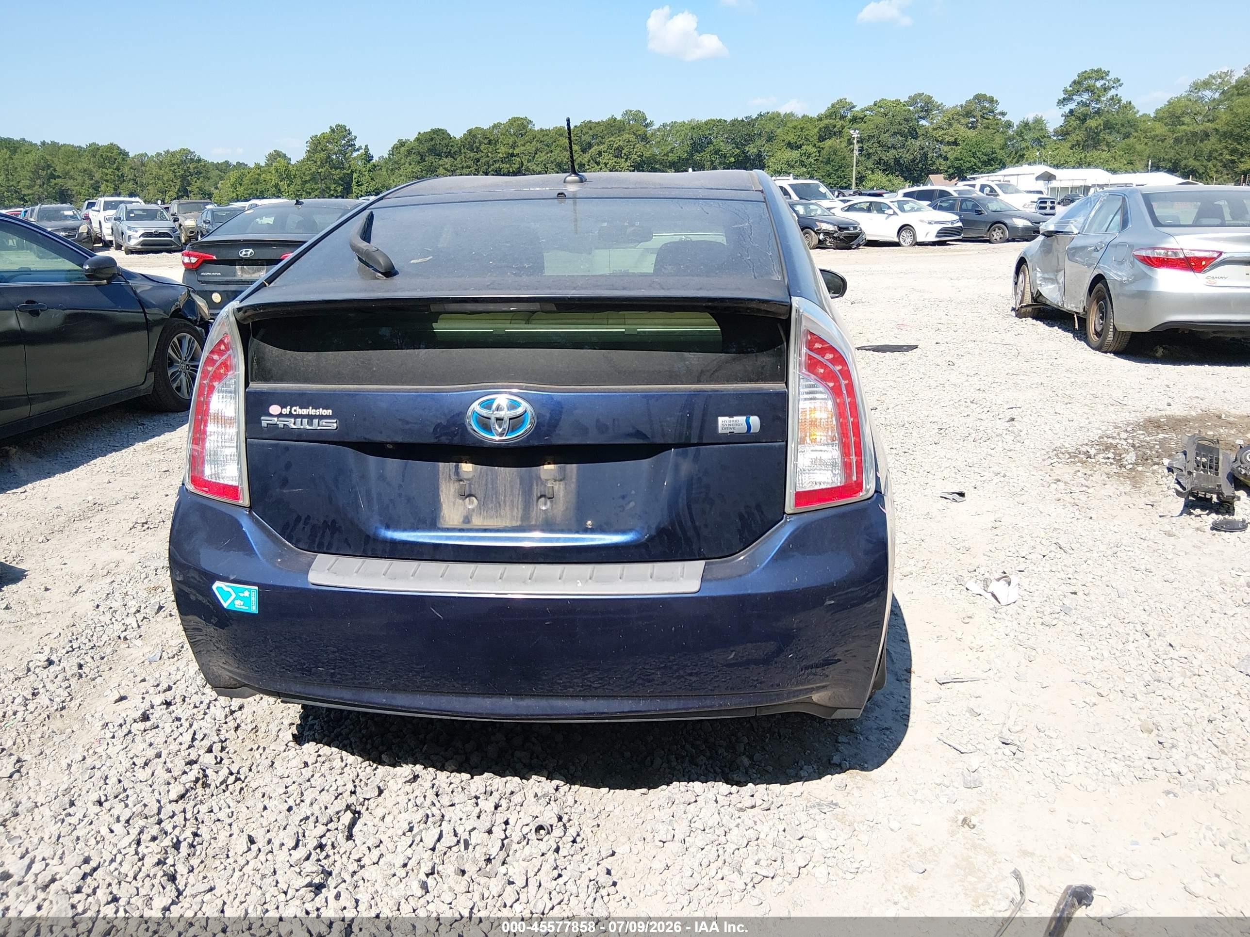 2012 Toyota Prius Five Blue vin: JTDKN3DU1C1587560