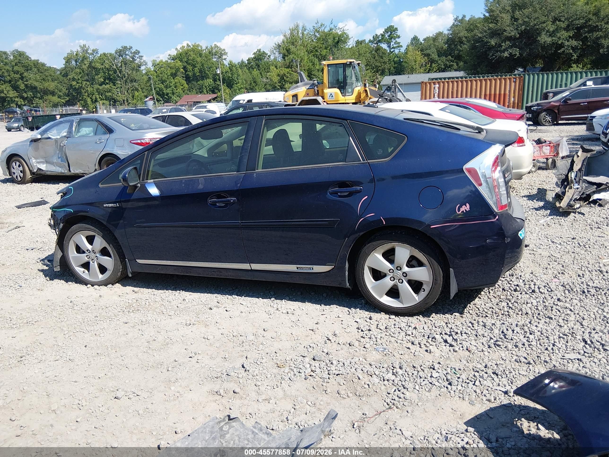 2012 Toyota Prius Five Blue vin: JTDKN3DU1C1587560