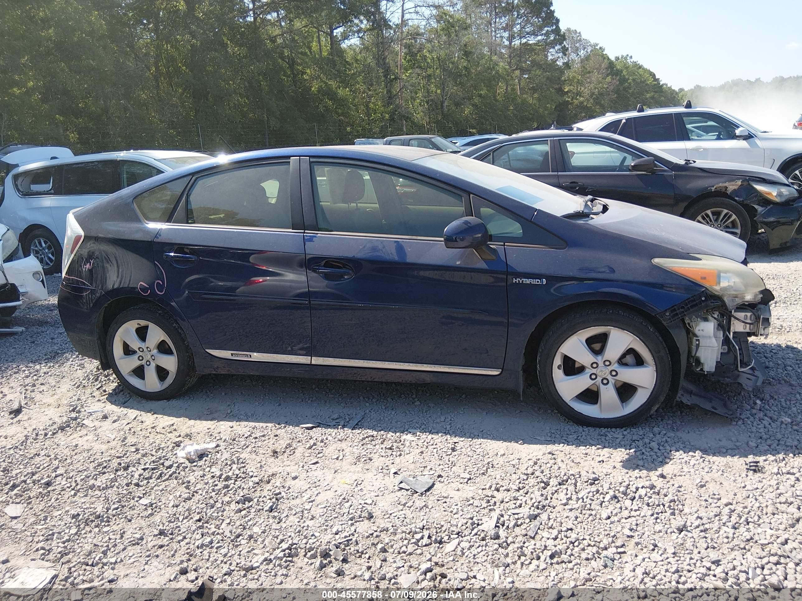 2012 Toyota Prius Five Blue vin: JTDKN3DU1C1587560