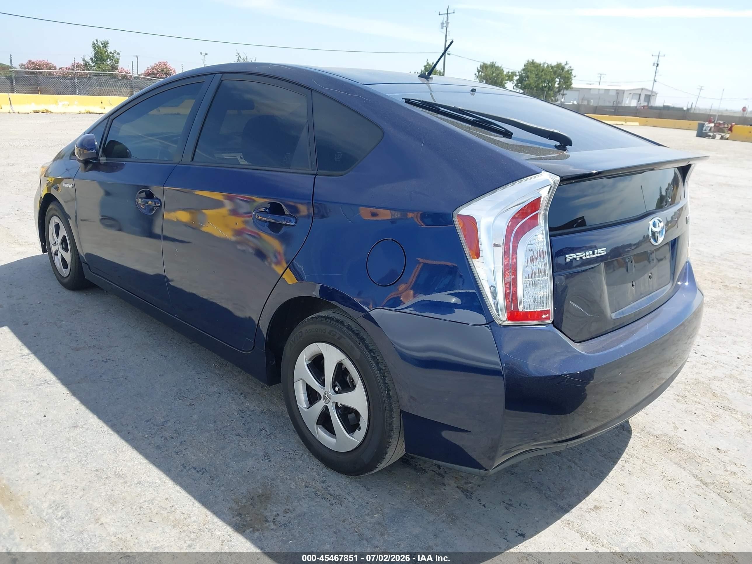 2012 Toyota Prius Two Dark Blue vin: JTDKN3DU1C1614434